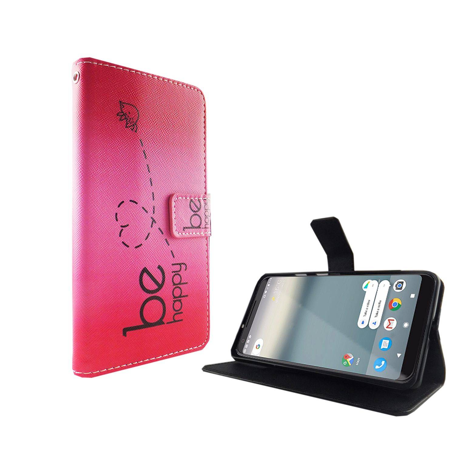 Google Pixel 2 Handyhülle Bookcover Rosa