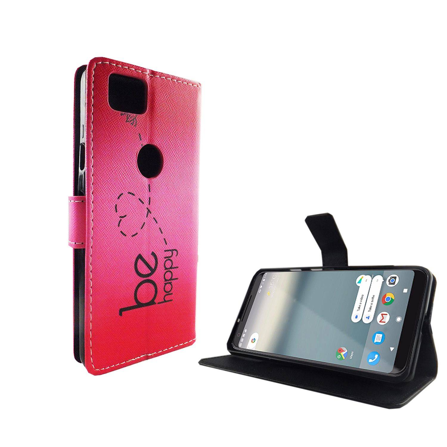 Google Pixel 2 Handyhülle Bookcover Rosa