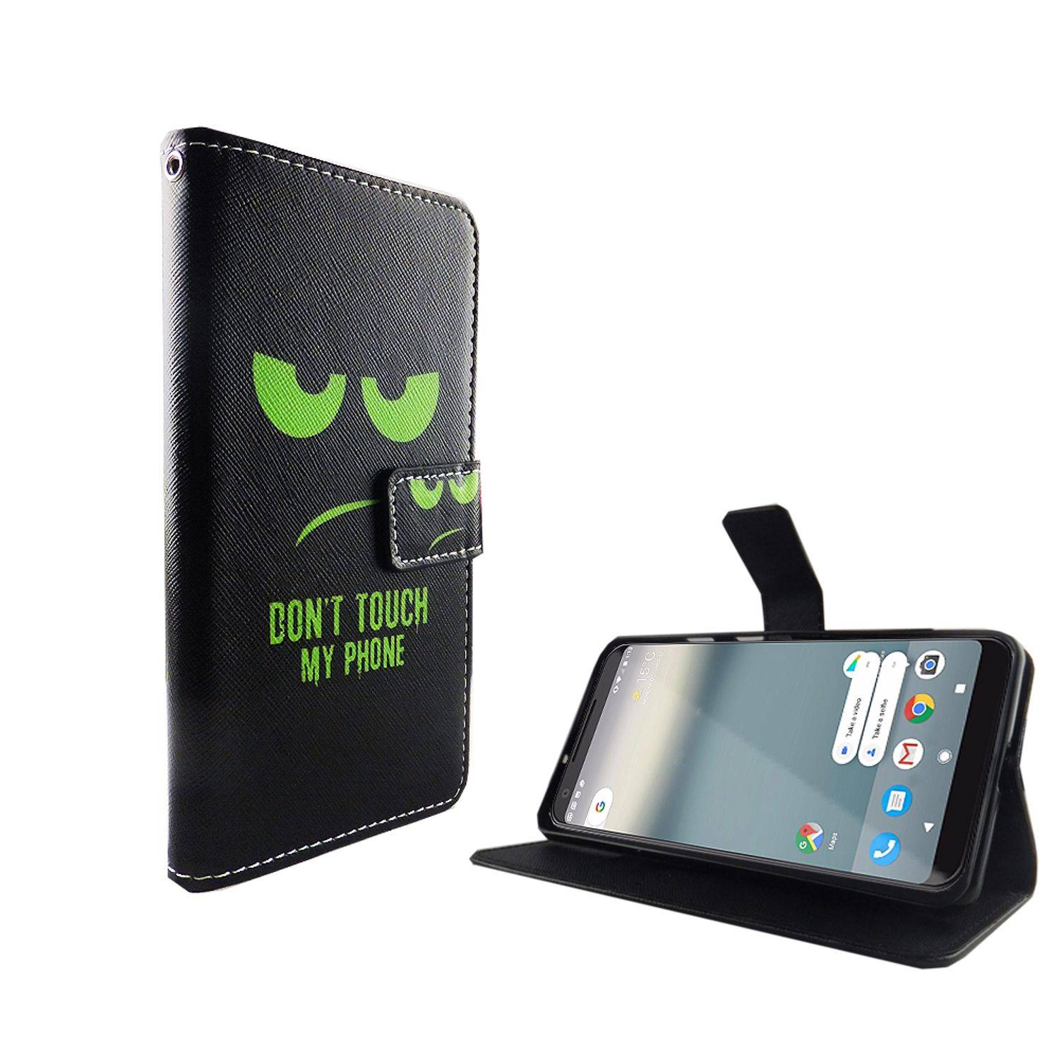 Google Pixel 2 Handyhülle Bookcover Schwarz