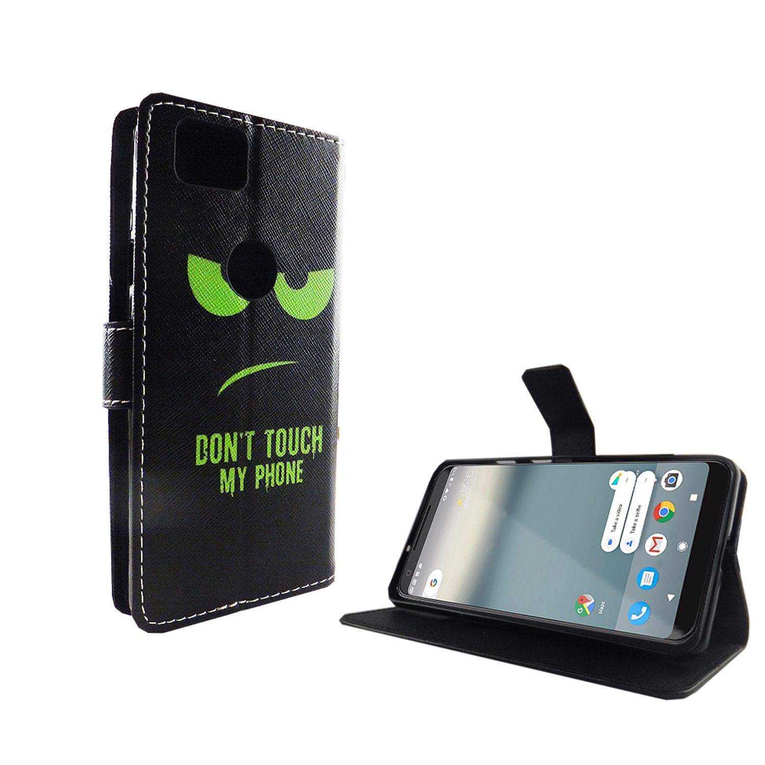 Google Pixel 2 Handyhülle Bookcover Schwarz
