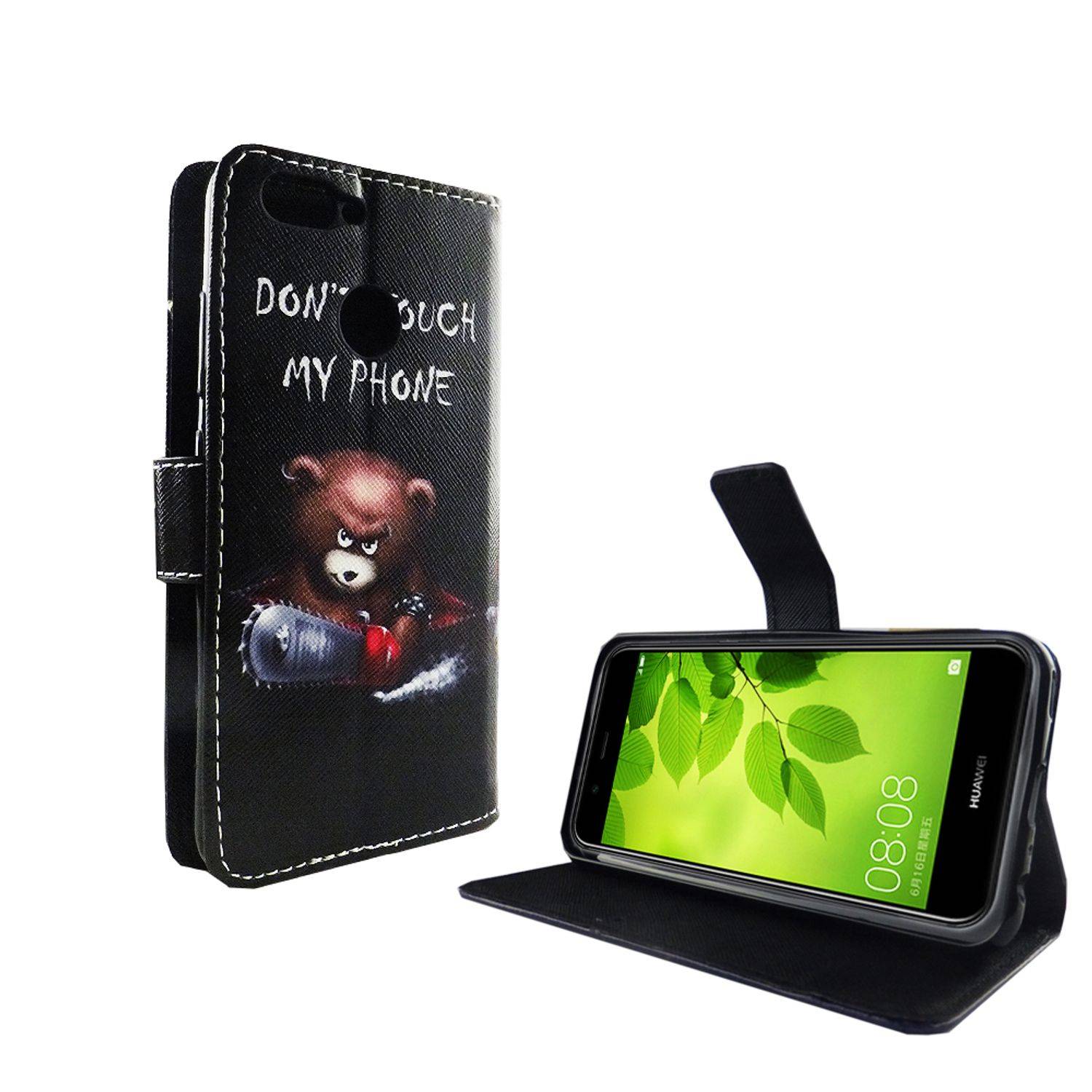 Huawei Nova 2 Handyhülle Bookcover Schwarz
