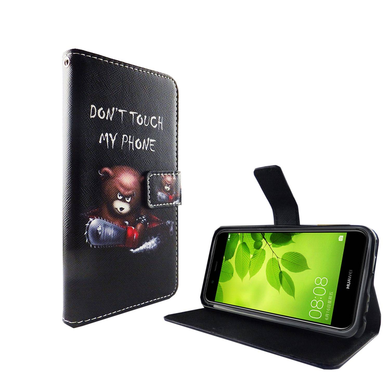 Huawei Nova 2 Handyhülle Bookcover Schwarz