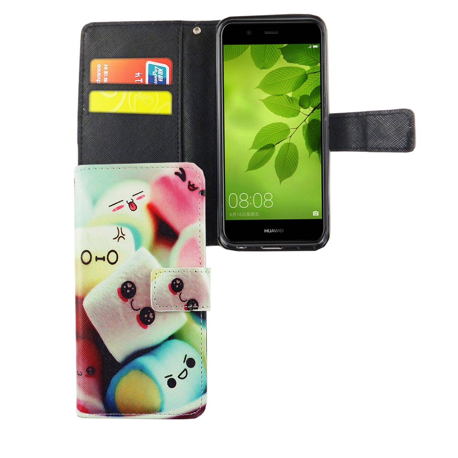 Huawei Nova 2 Handyhülle Bookcover Mehrfarbig