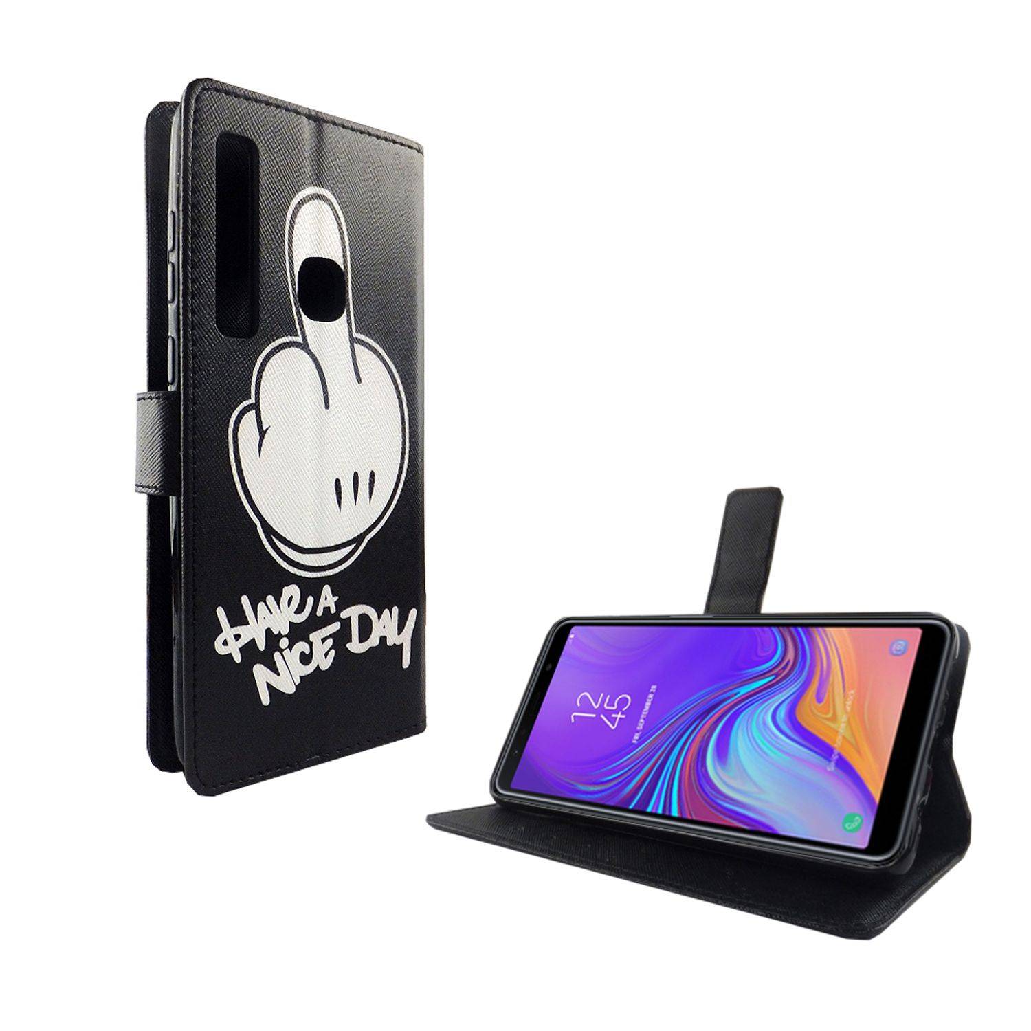 Samsung Galaxy A9 (2018) Handyhülle Bookcover Schwarz