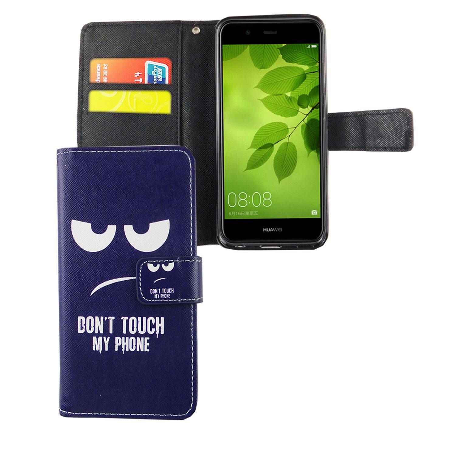 Huawei Nova 2 Plus Handyhülle Bookcover Blau