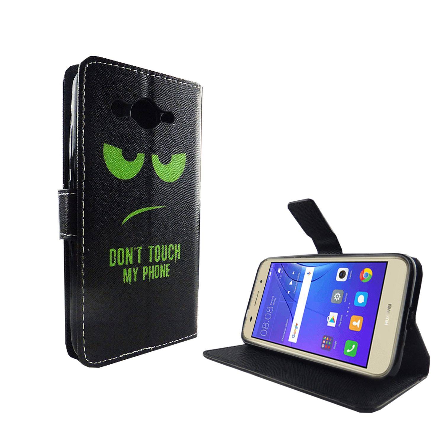 Huawei Y3 (2017) Handyhülle Bookcover Schwarz