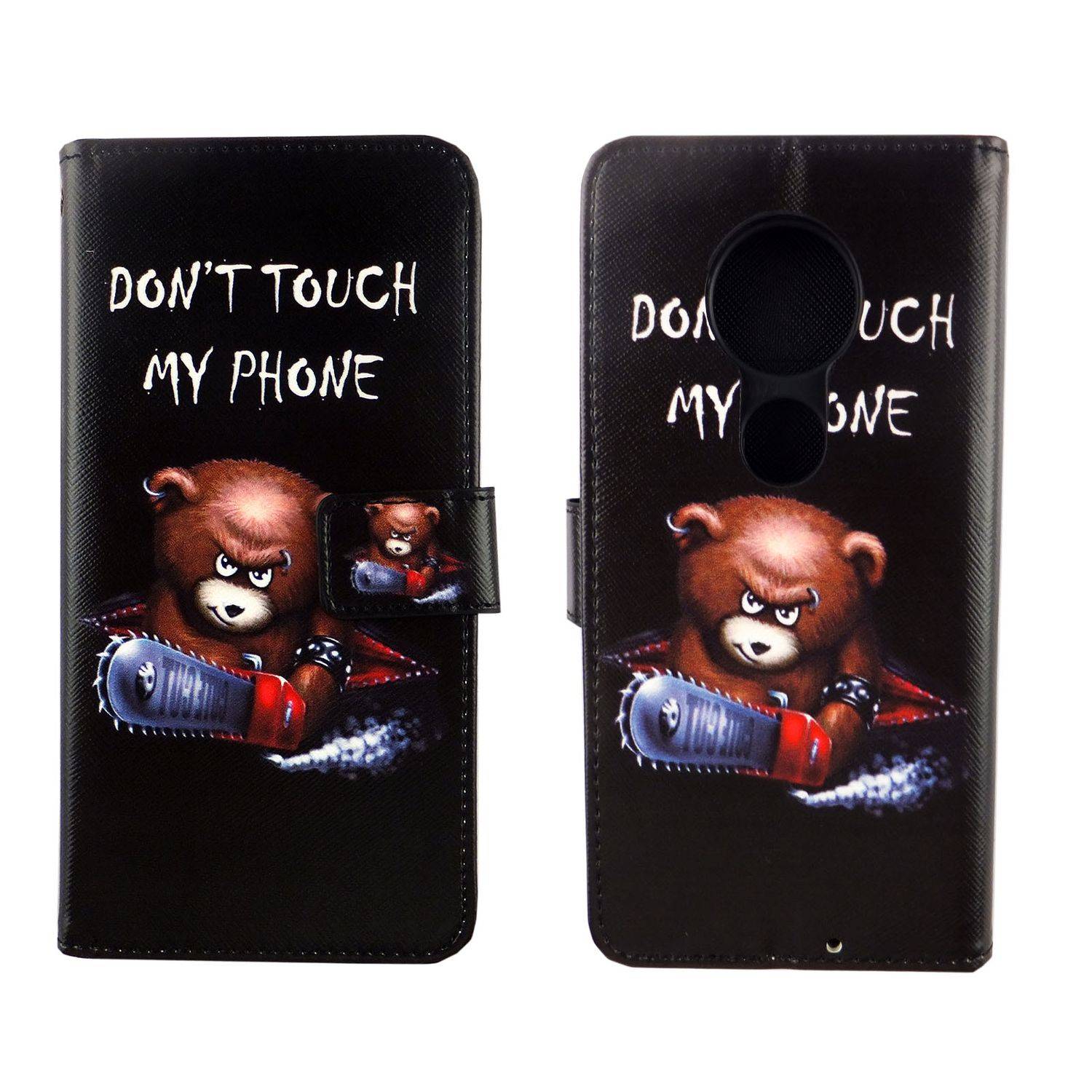 Motorola Moto G7 Handyhülle Bookcover Schwarz