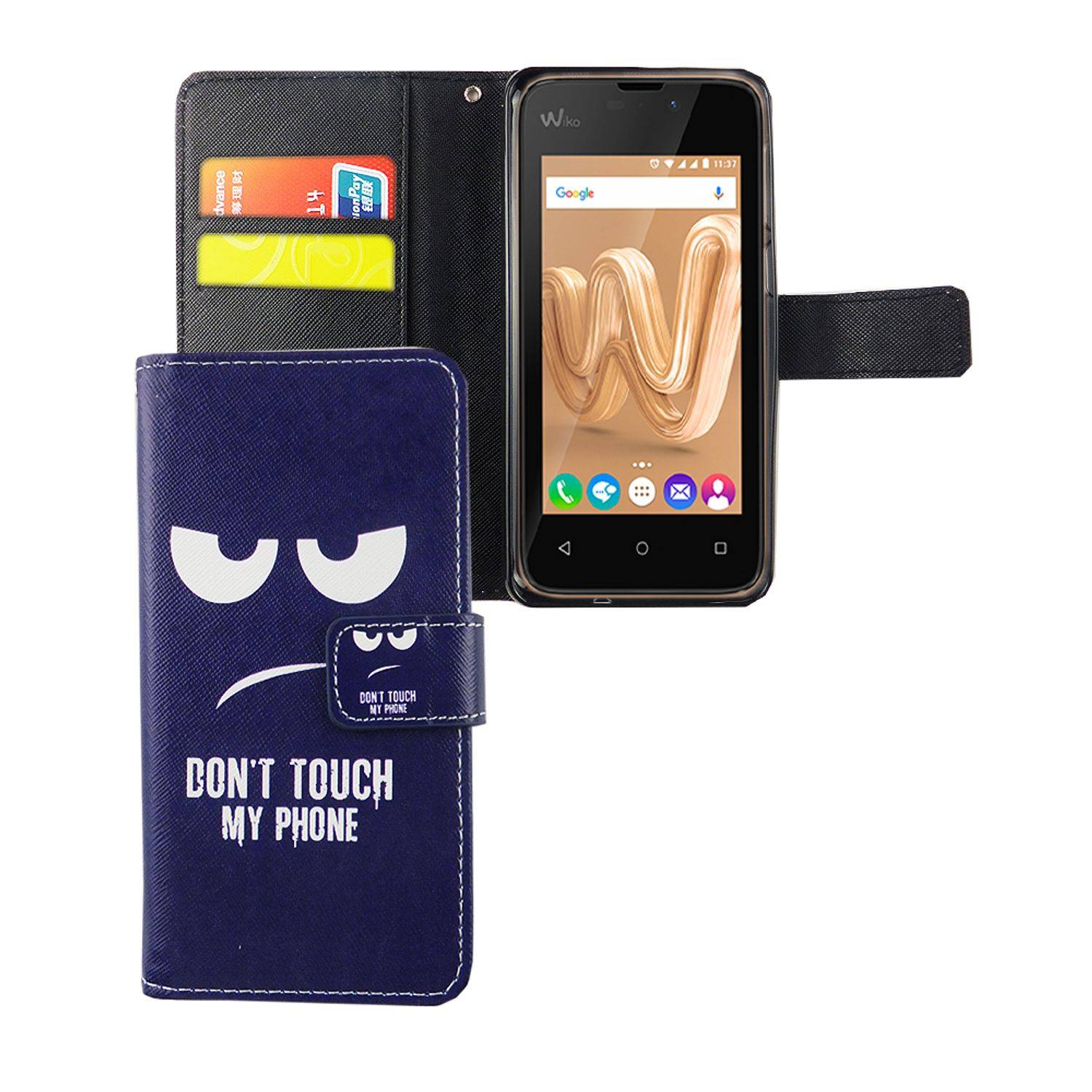 Wiko Lenny 3 Max Handyhülle Bookcover Blau