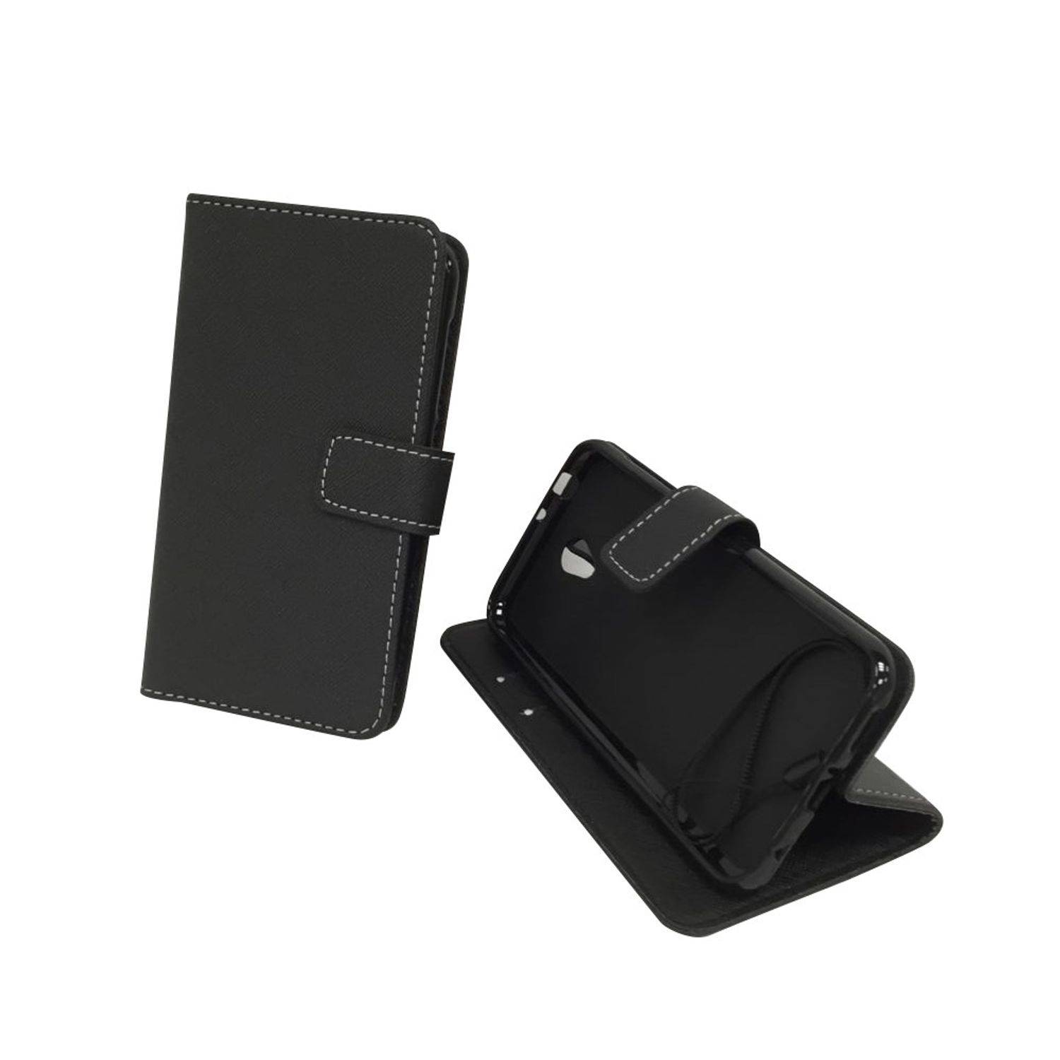 Vodafone Smart Prime 7 Handyhülle Bookcover Schwarz