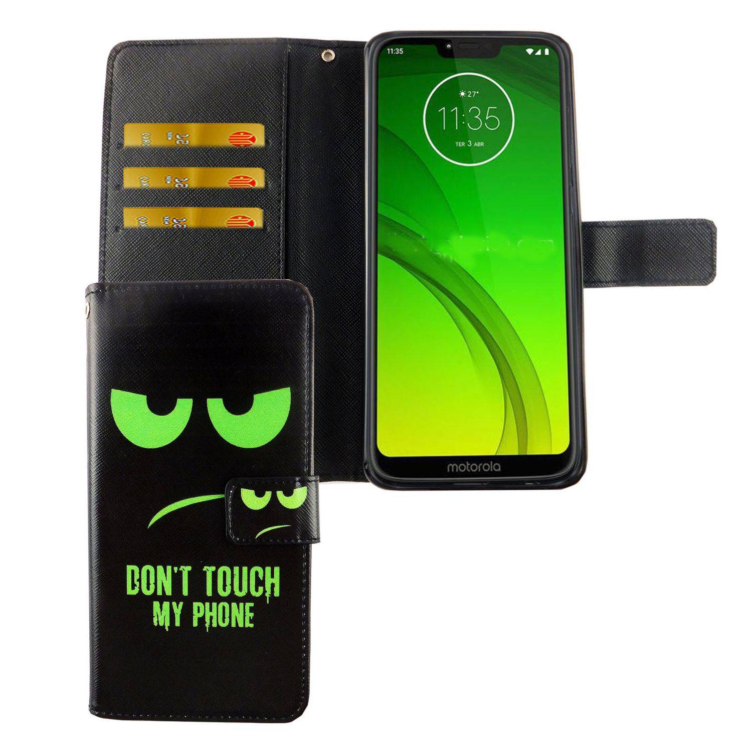 Motorola Moto G7 Handyhülle Bookcover Schwarz