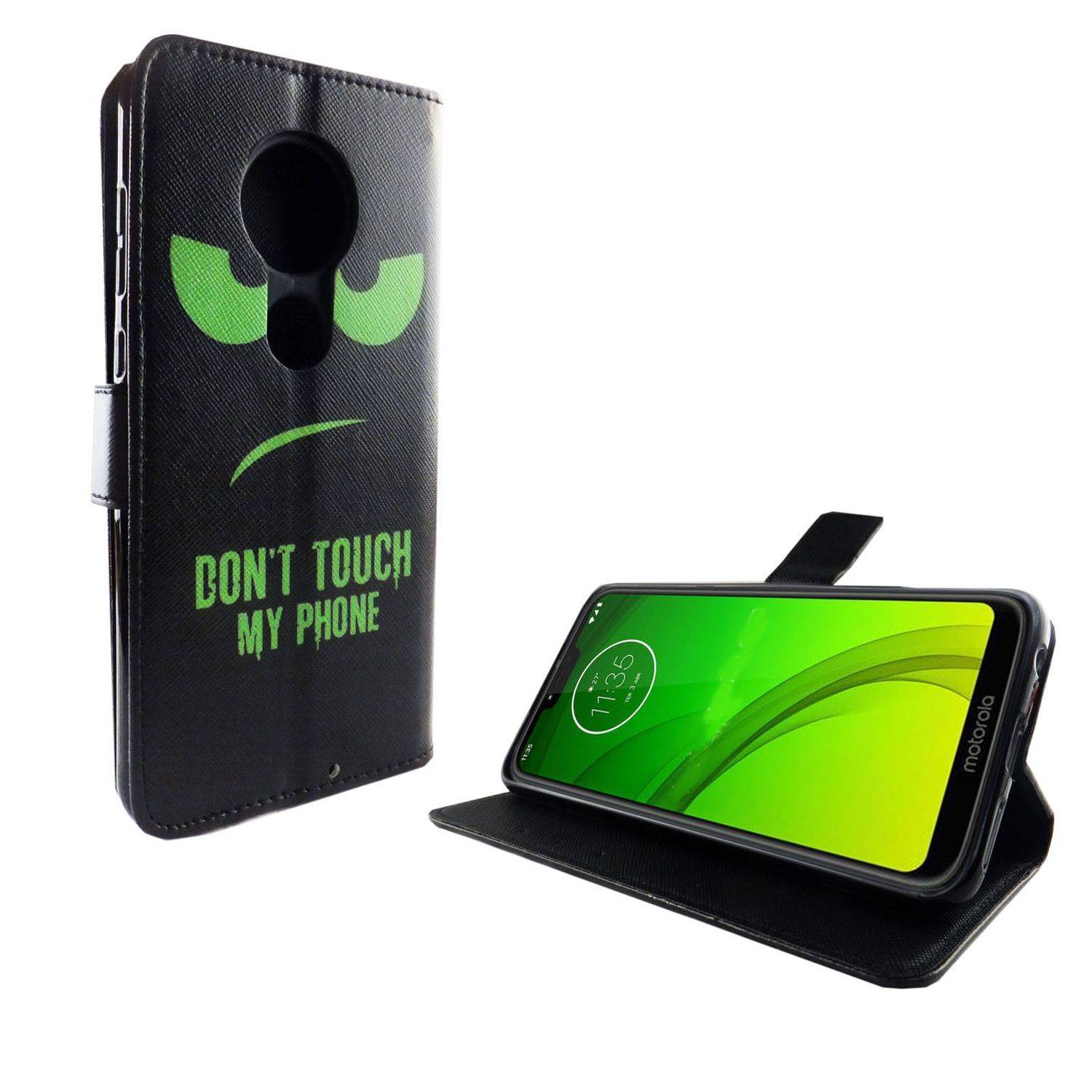 Motorola Moto G7 Handyhülle Bookcover Schwarz