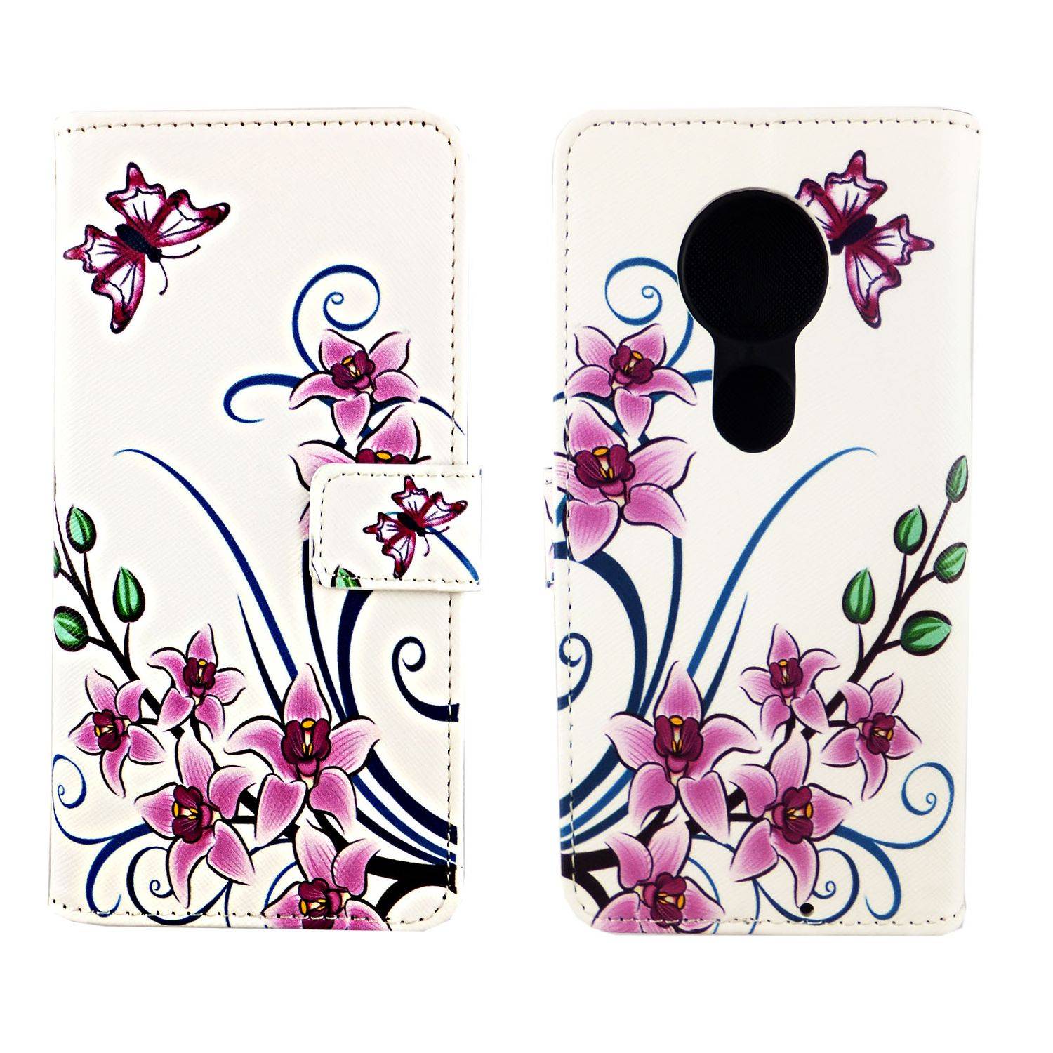 Motorola Moto G7 Handyhülle Bookcover Weiß