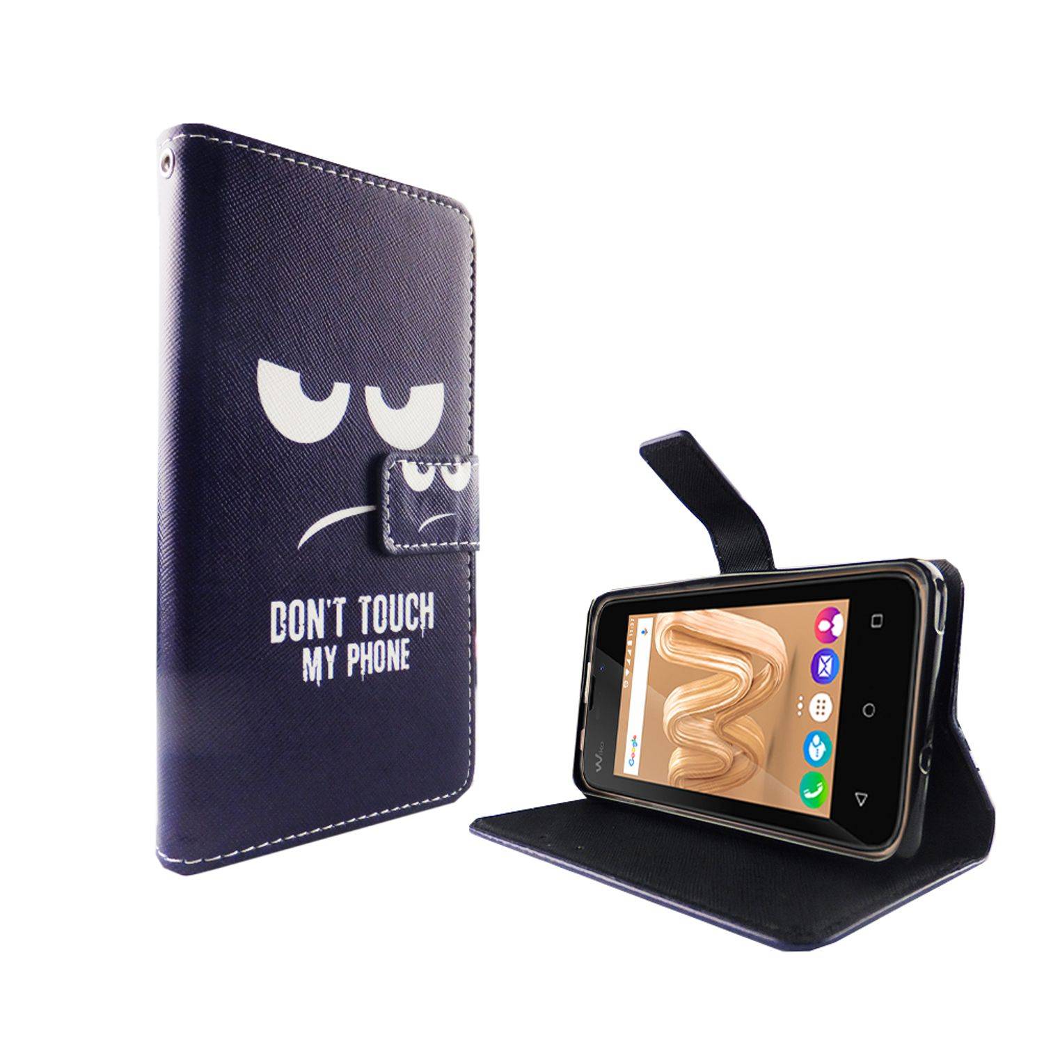 Wiko Jerry Max Handyhülle Bookcover Blau