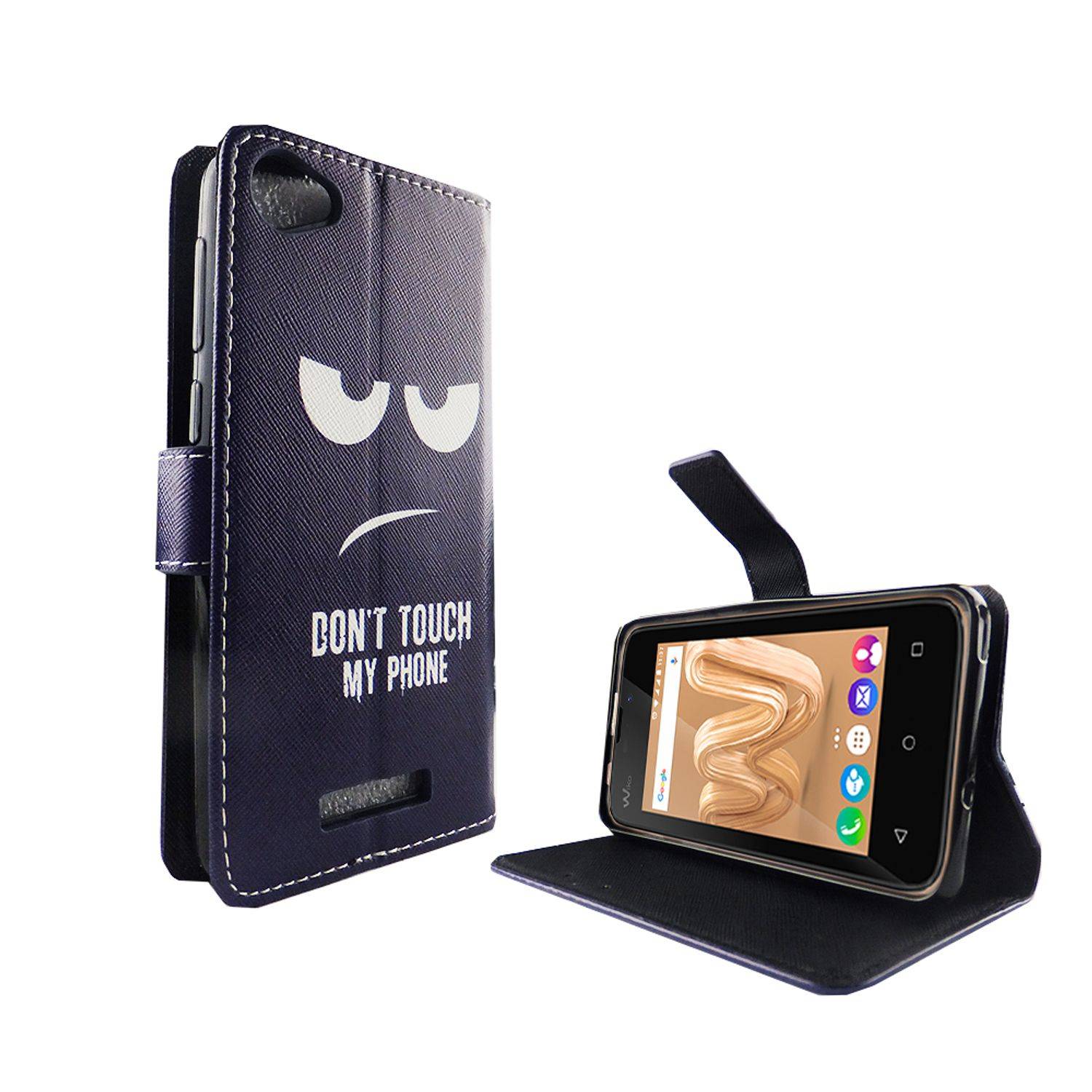 Wiko Jerry Max Handyhülle Bookcover Blau