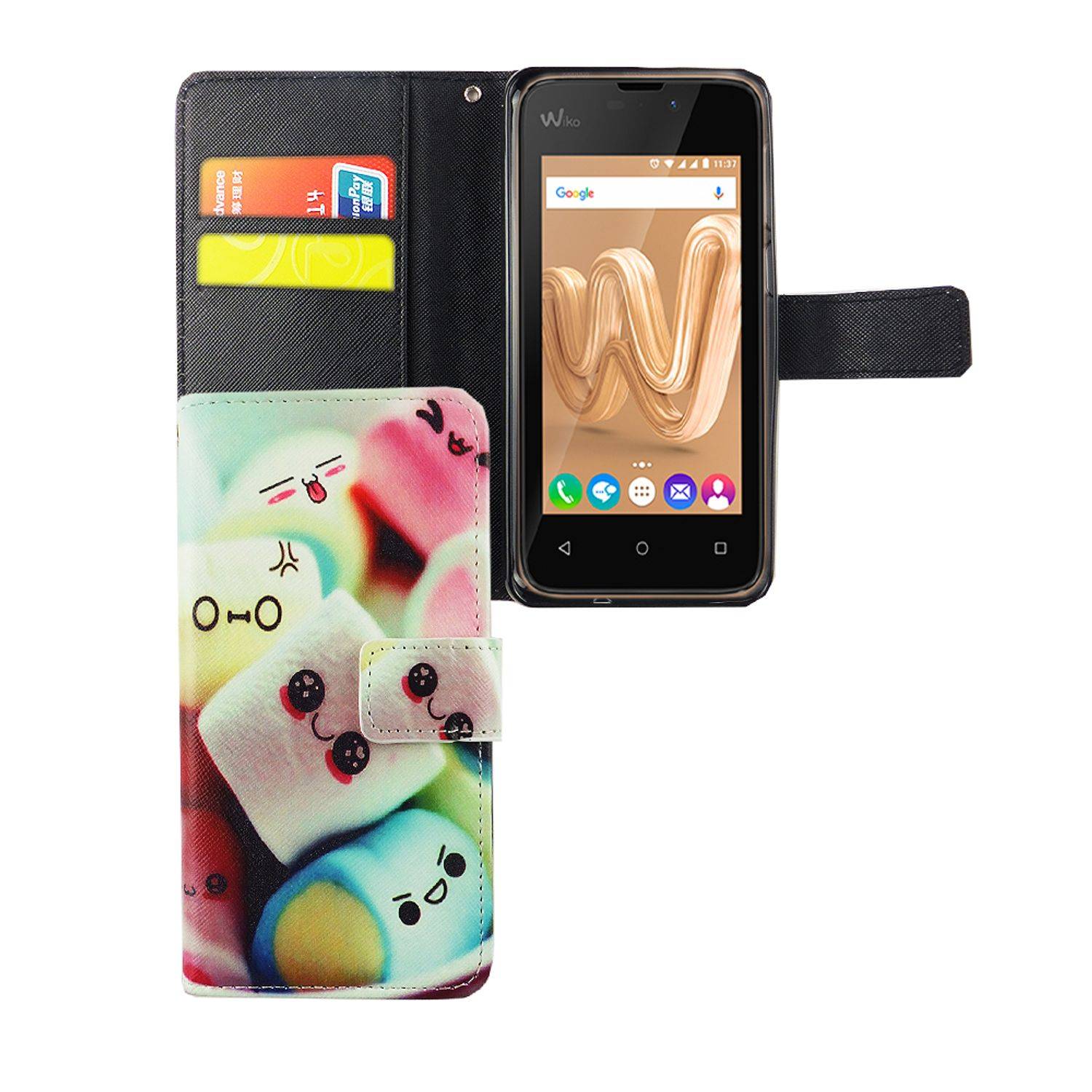 Wiko Jerry Max Handyhülle Bookcover Mehrfarbig