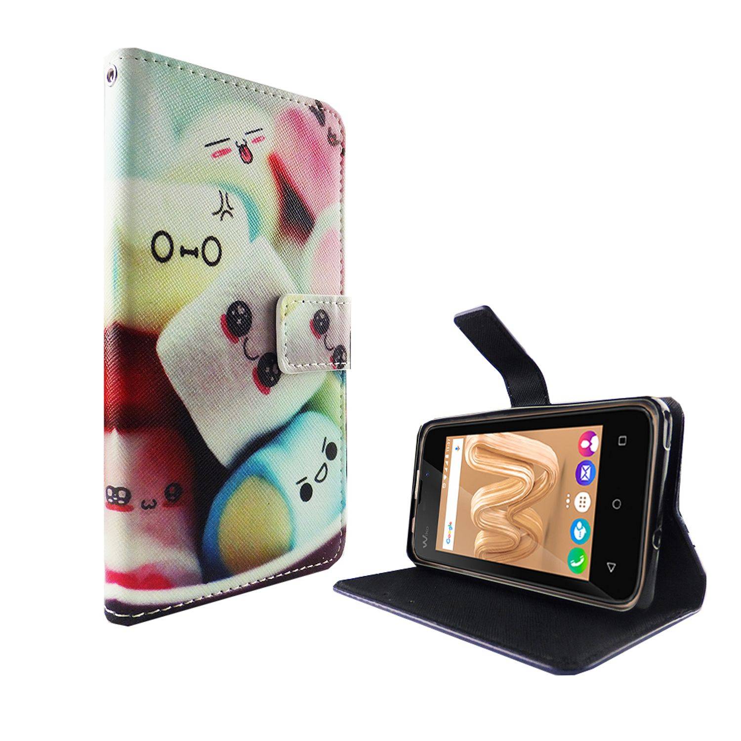 Wiko Jerry Max Handyhülle Bookcover Mehrfarbig