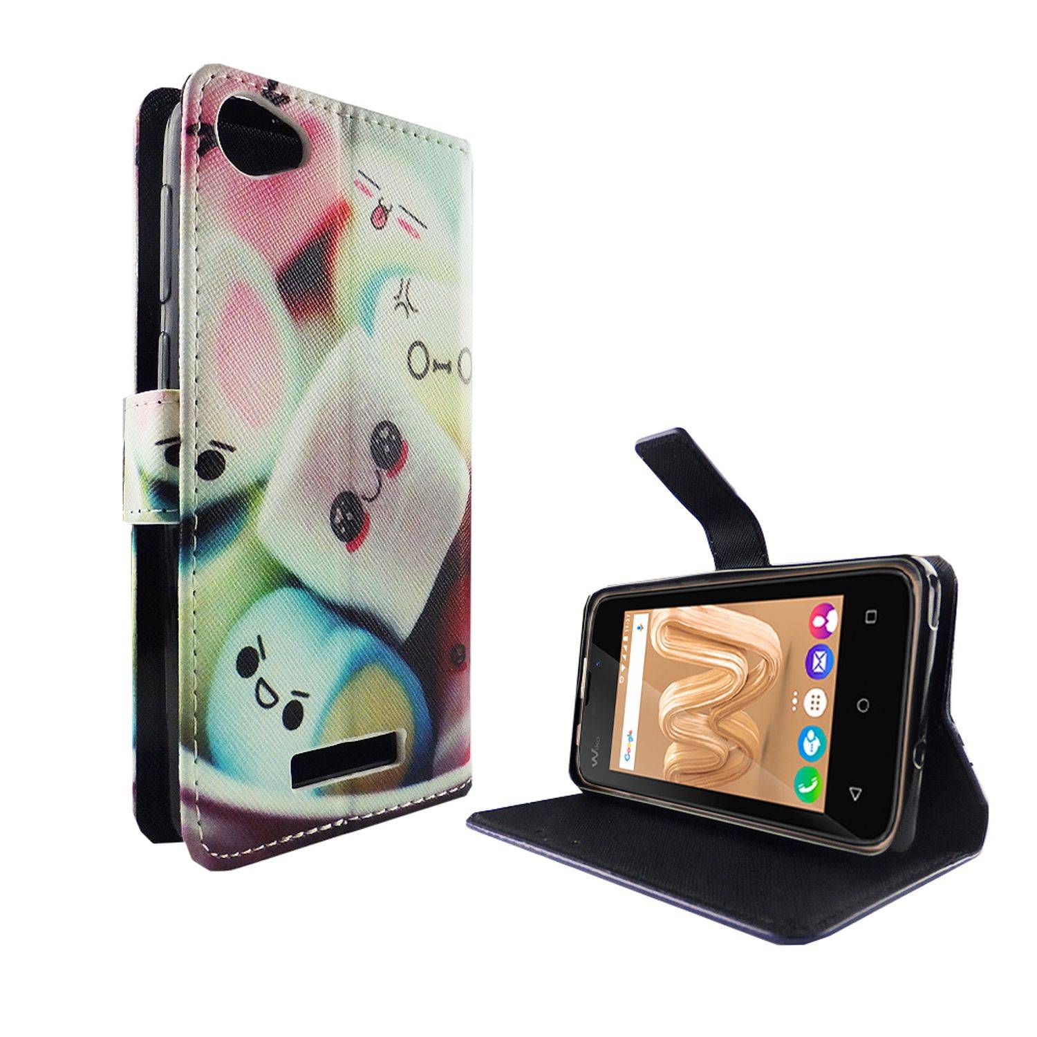 Wiko Jerry Max Handyhülle Bookcover Mehrfarbig