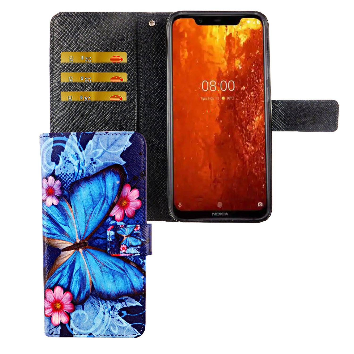 Nokia 8.1 Handyhülle Bookcover Blau