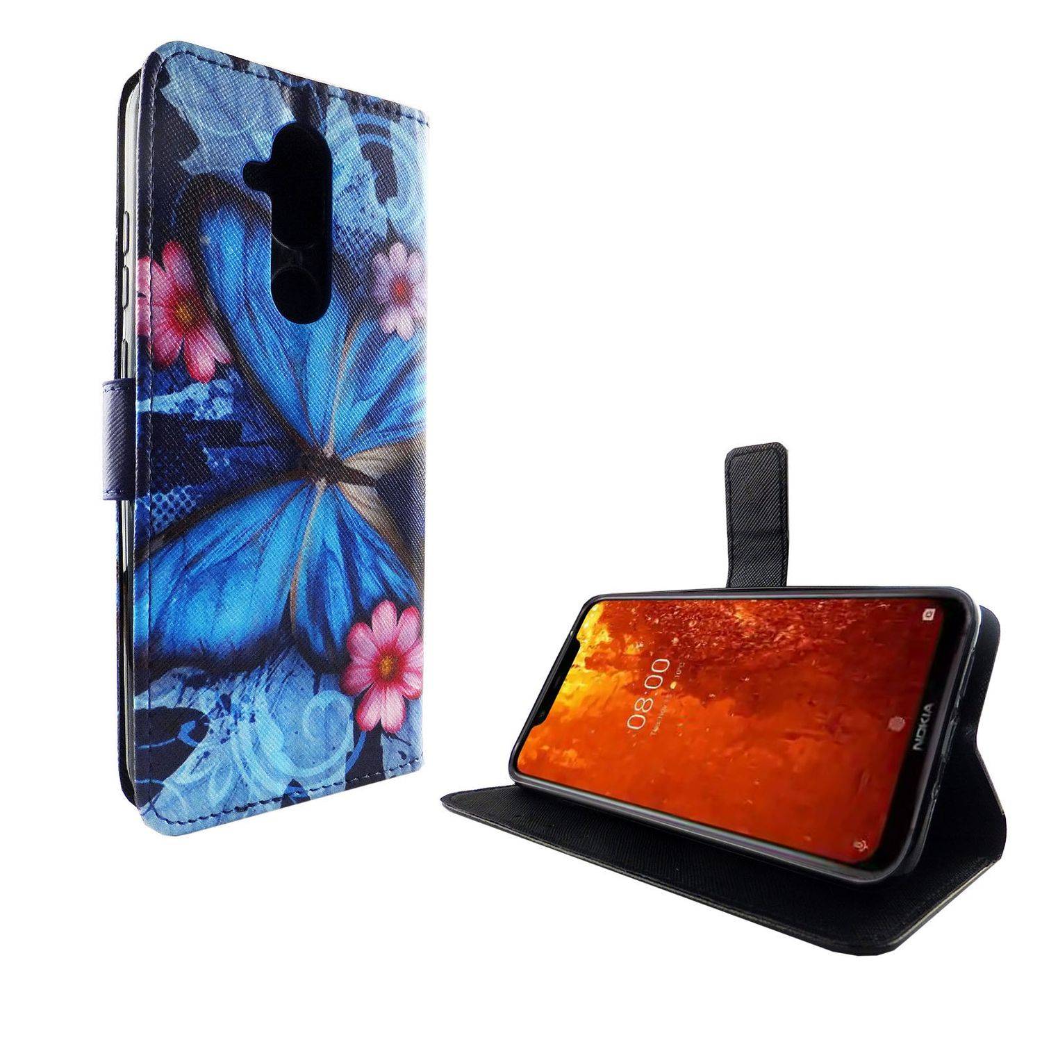 Nokia 8.1 Handyhülle Bookcover Blau