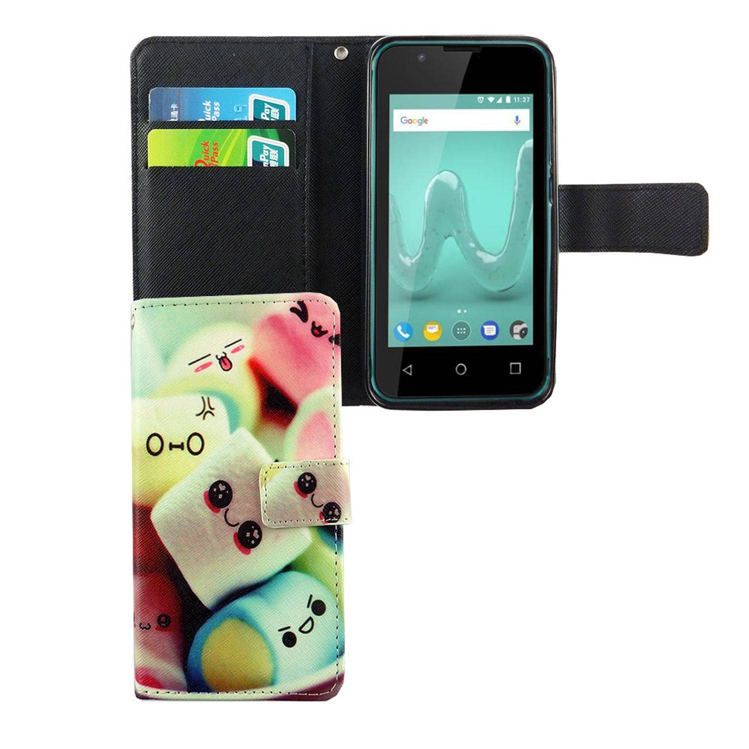 Wiko Sunny 2 Handyhülle Bookcover Mehrfarbig