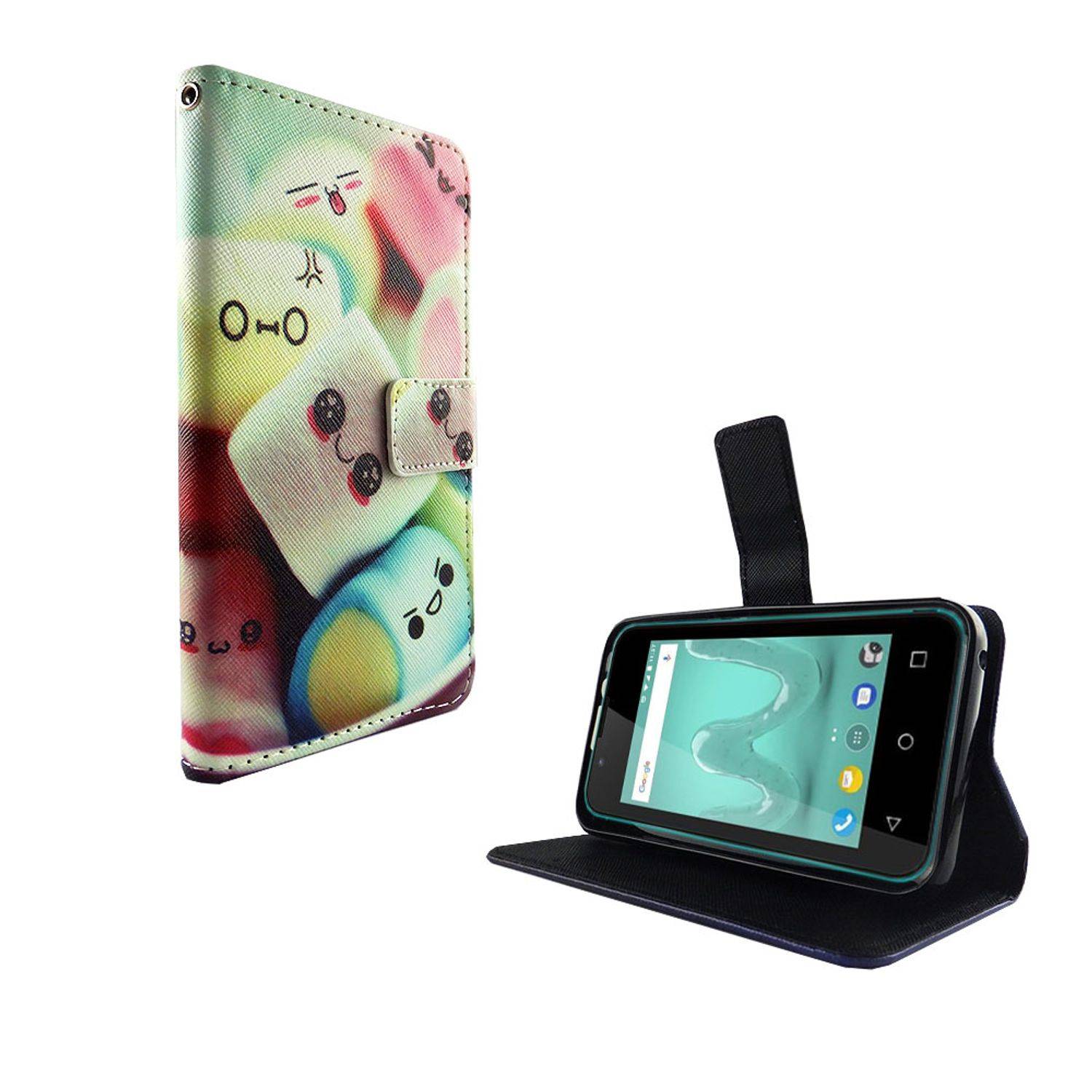 Wiko Sunny 2 Handyhülle Bookcover Mehrfarbig