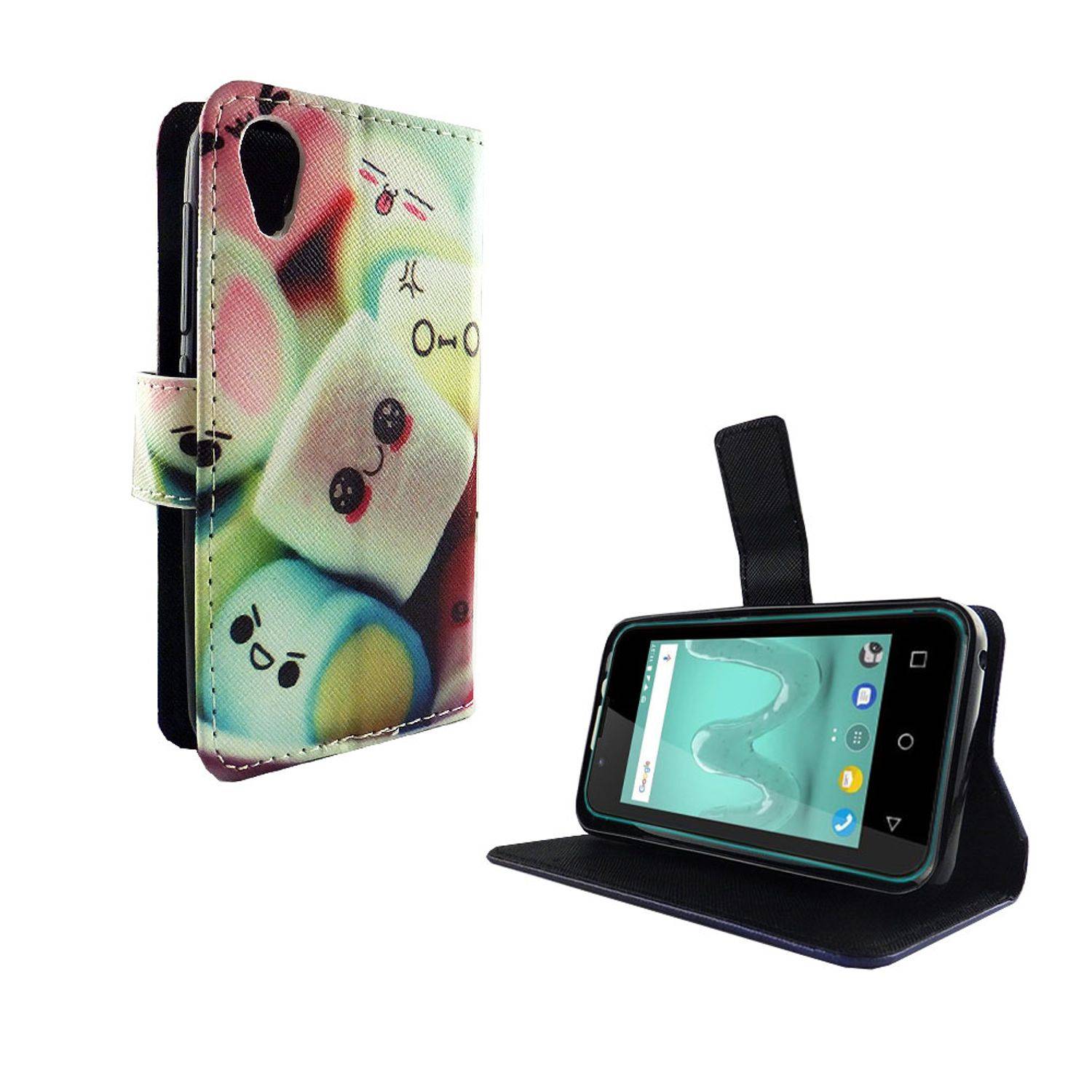 Wiko Sunny 2 Handyhülle Bookcover Mehrfarbig