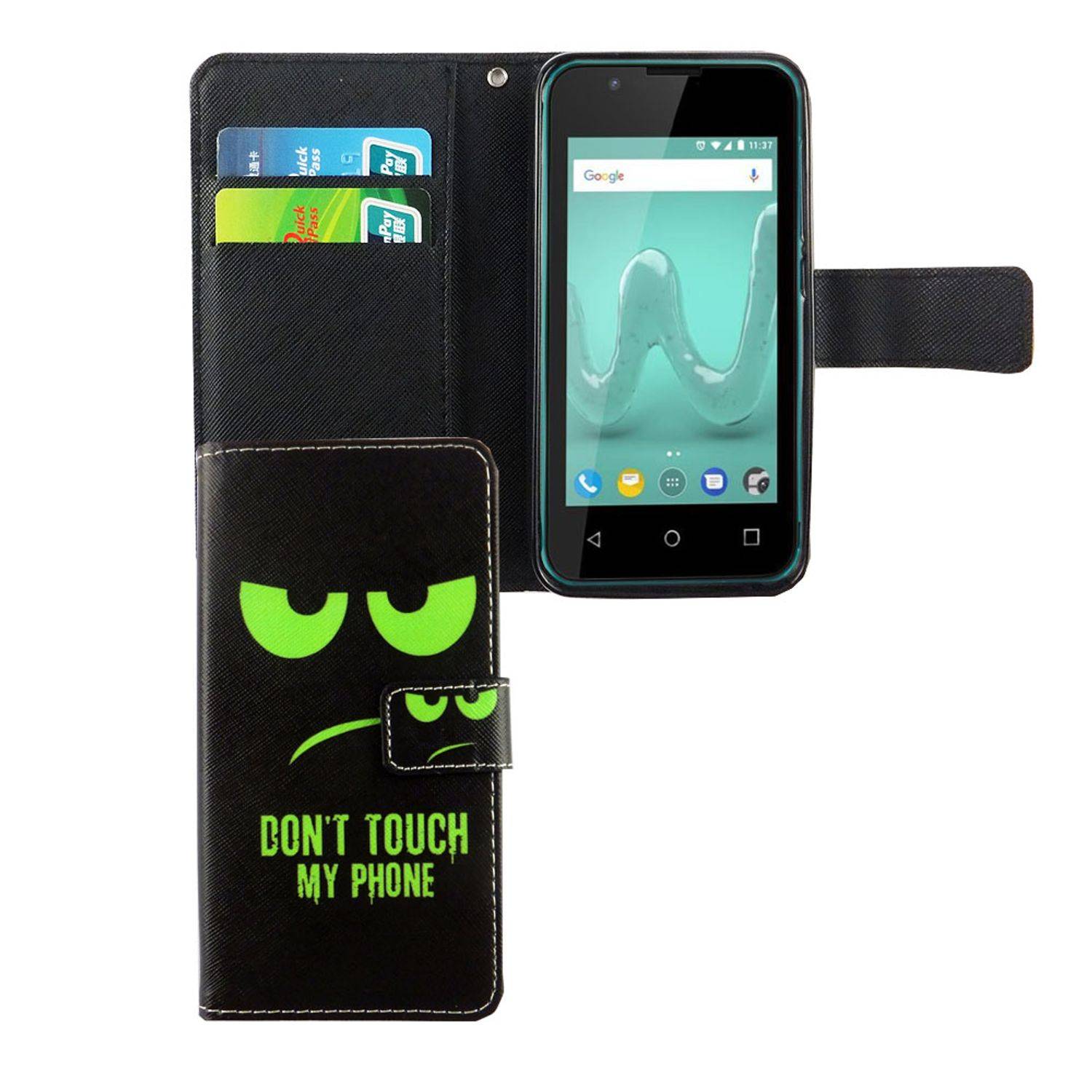 Wiko Sunny 2 Handyhülle Bookcover Grün