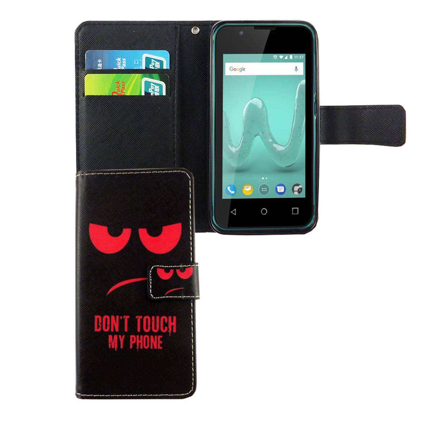 Wiko Sunny 2 Handyhülle Bookcover Rot