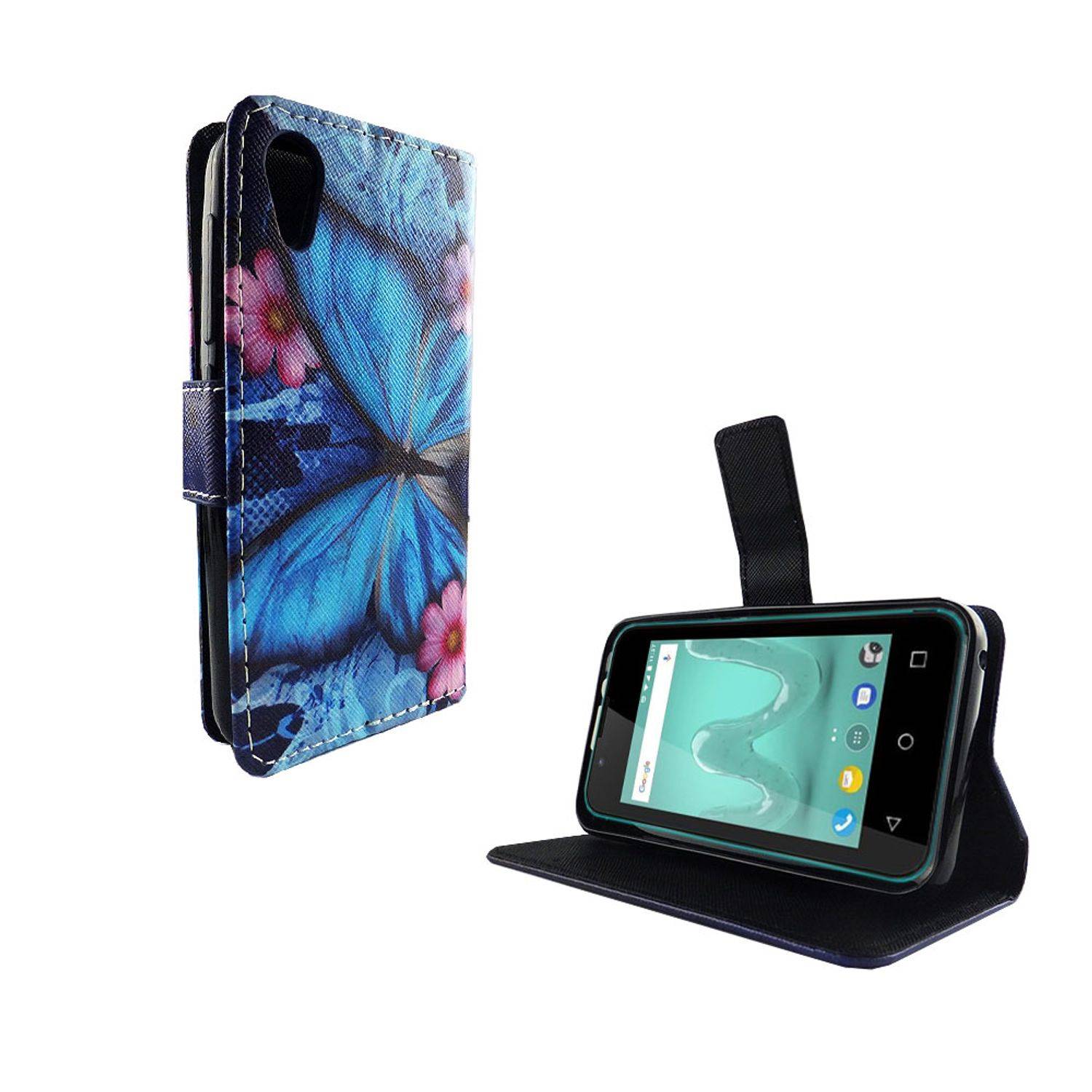 Wiko Sunny 2 Handyhülle Bookcover Blau