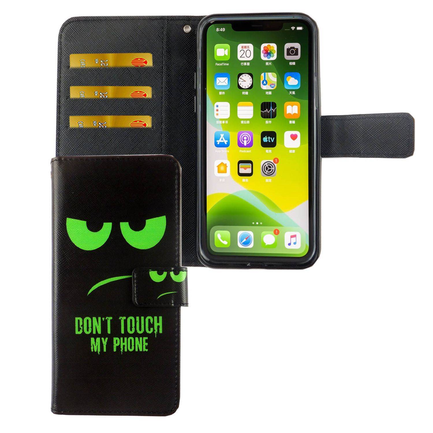Apple iPhone 11 Pro Max Handyhülle Bookcover Grün
