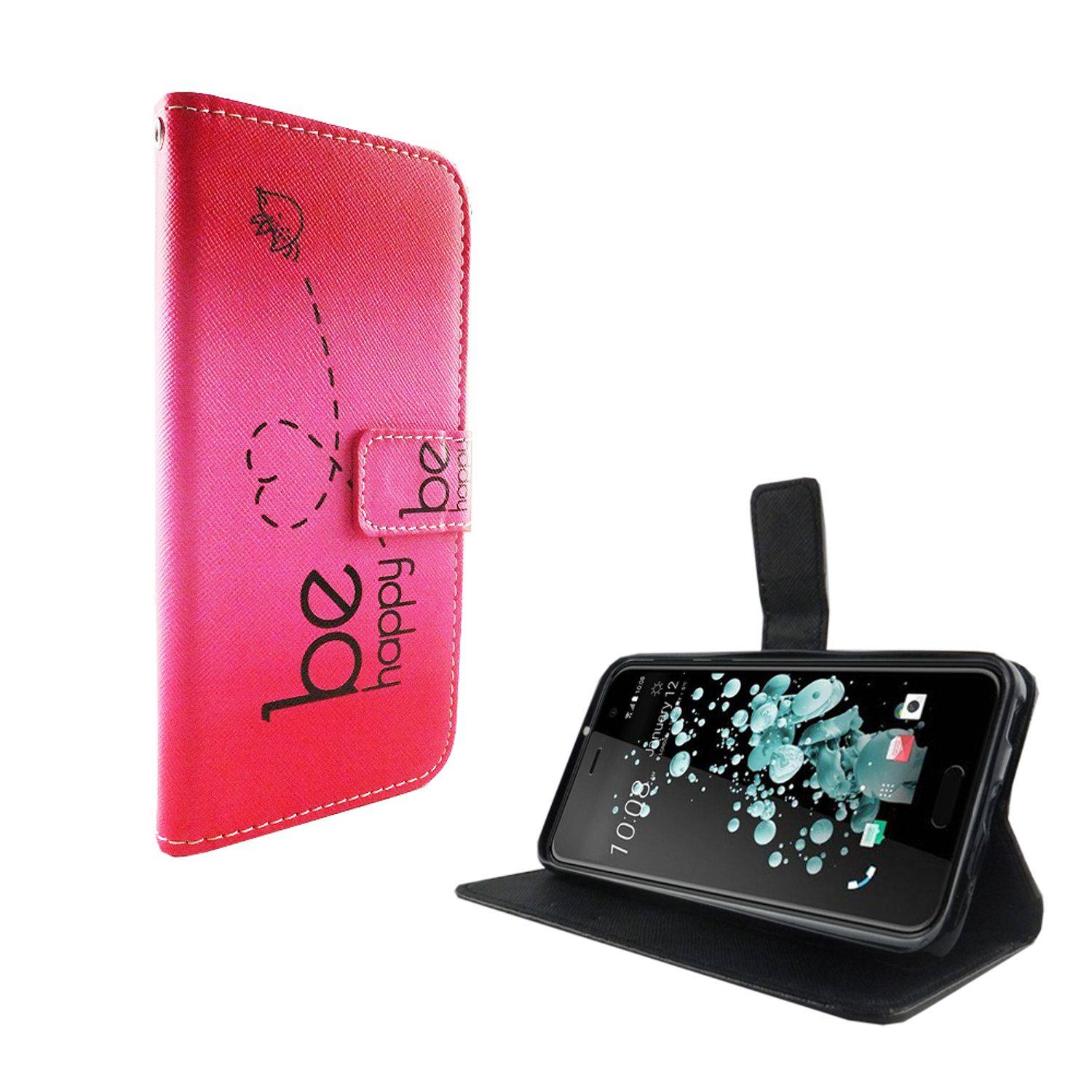 HTC U Play Handyhülle Bookcover Blau
