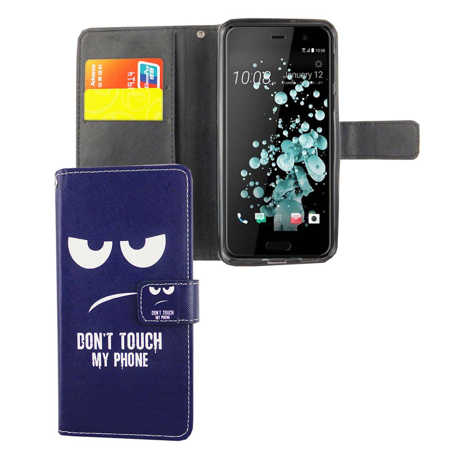 HTC U Play Handyhülle Bookcover Rosa