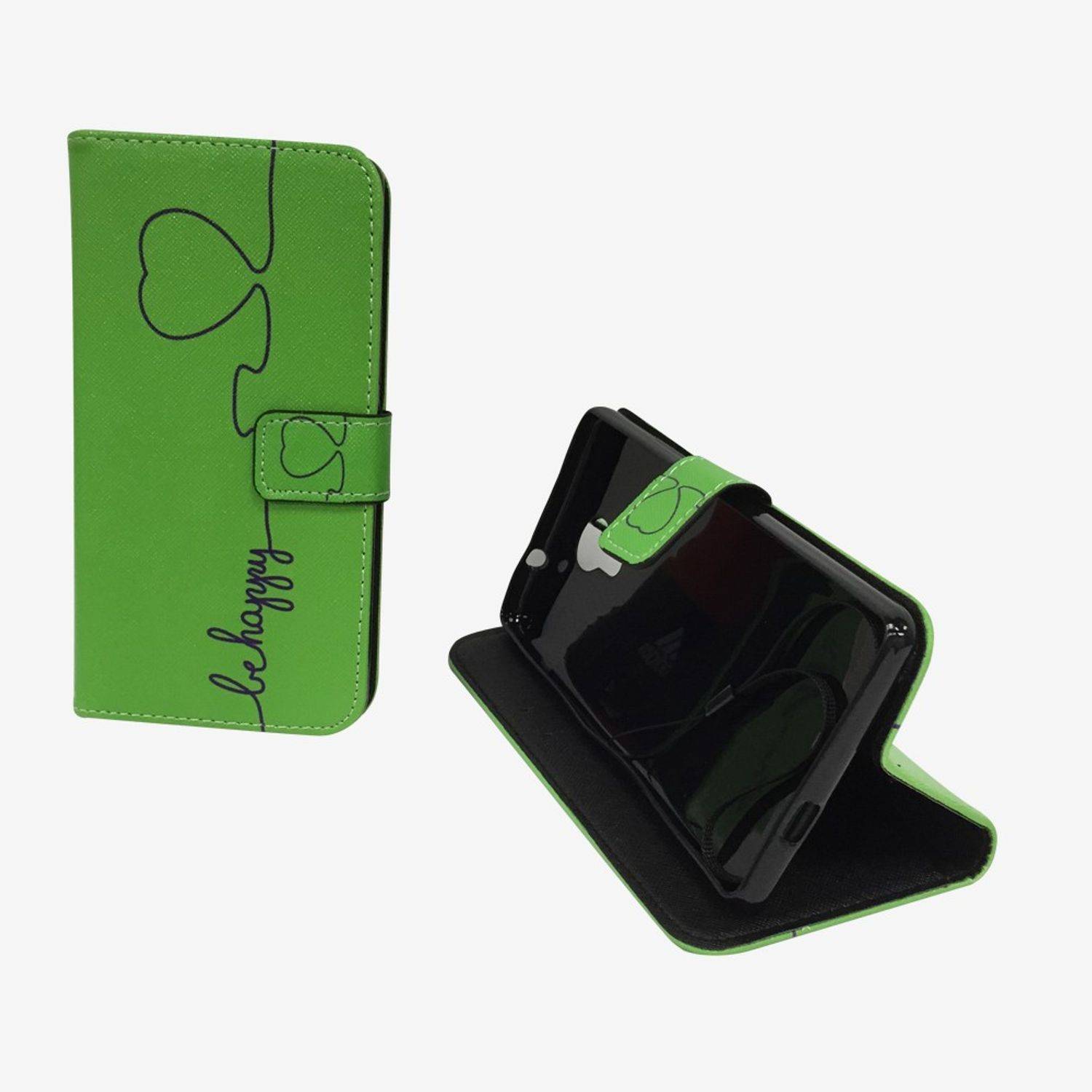 Wiko Robby Handyhülle Bookcover Grün