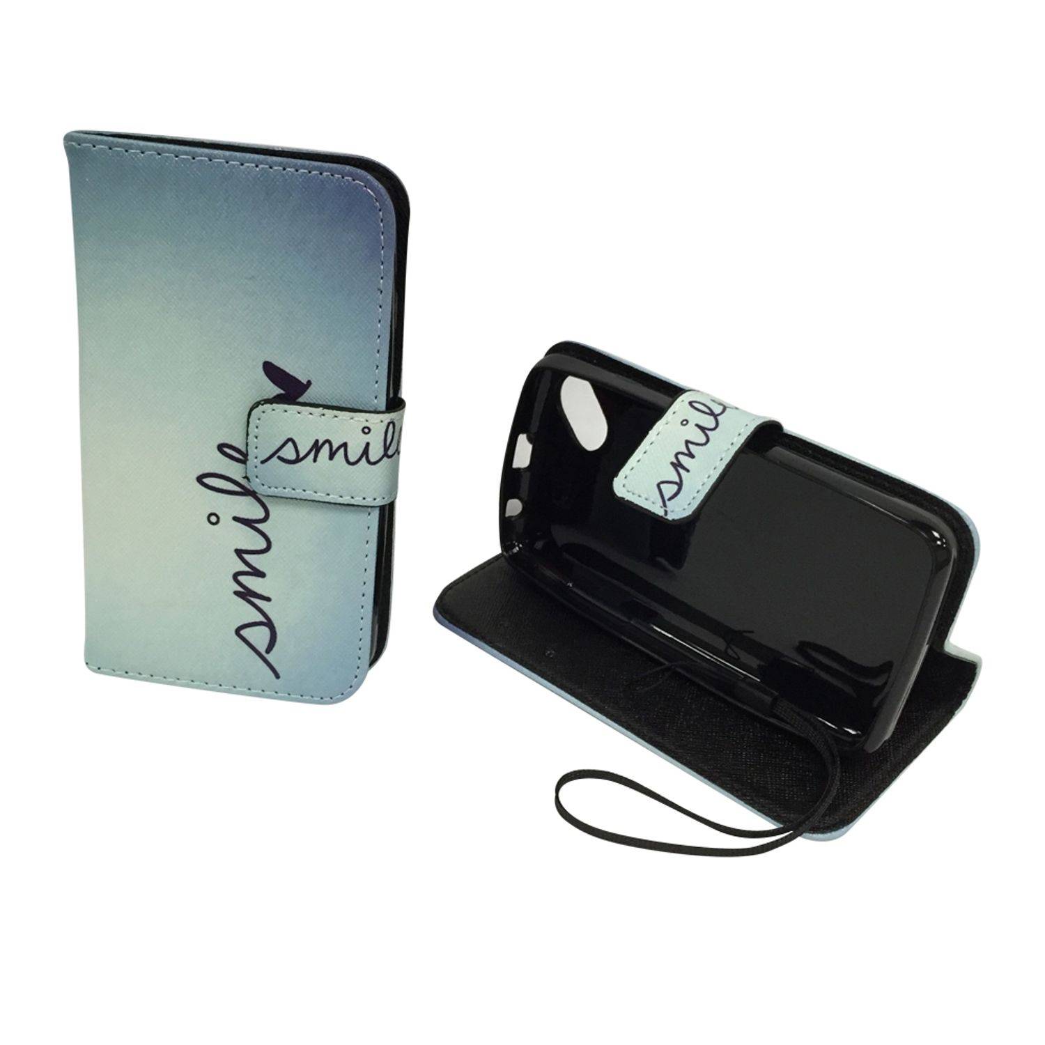 Wiko Sunny Handyhülle Bookcover Blau