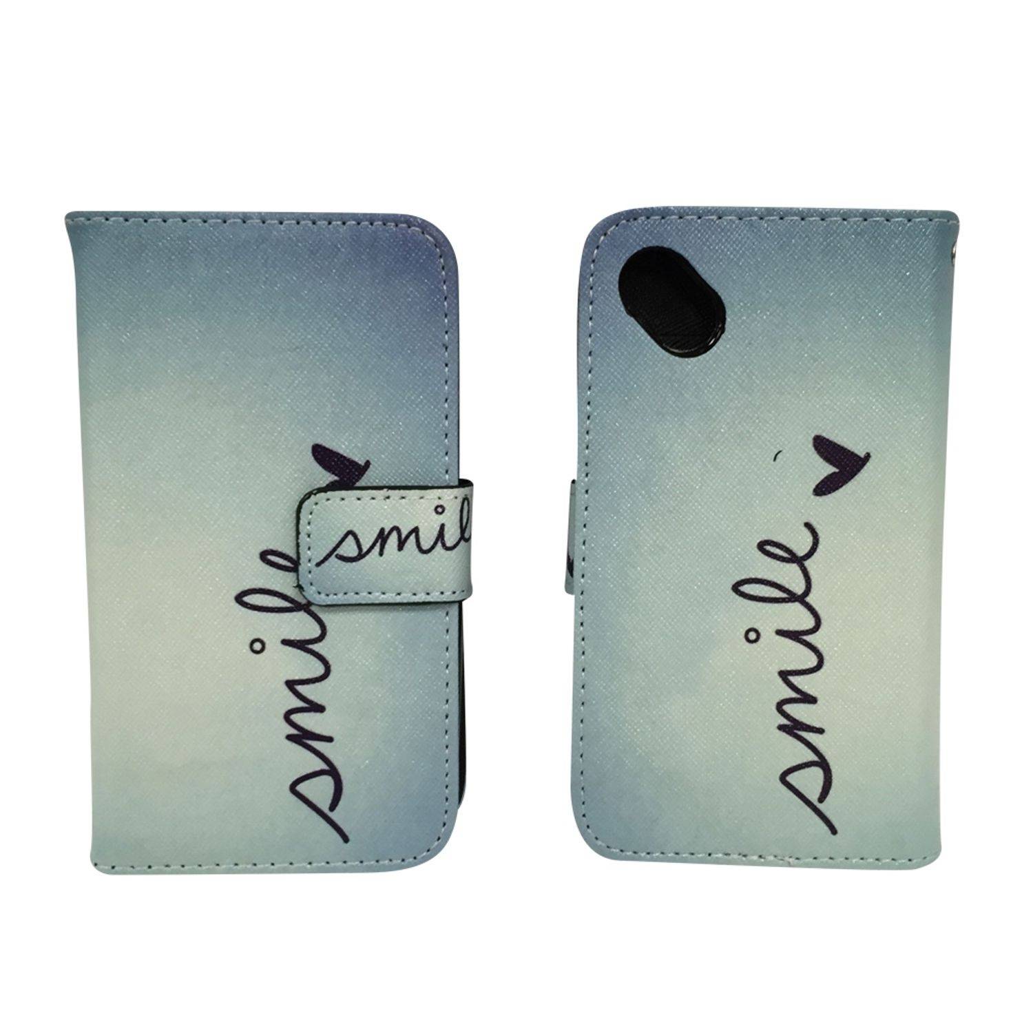 Wiko Sunny Handyhülle Bookcover Blau