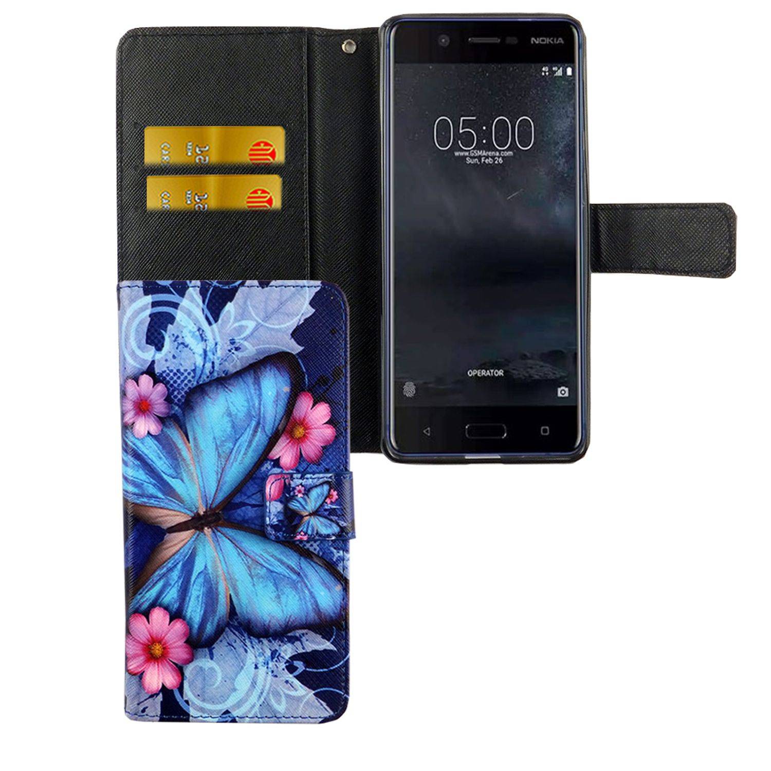 Nokia 5.1 Handyhülle Bookcover Blau