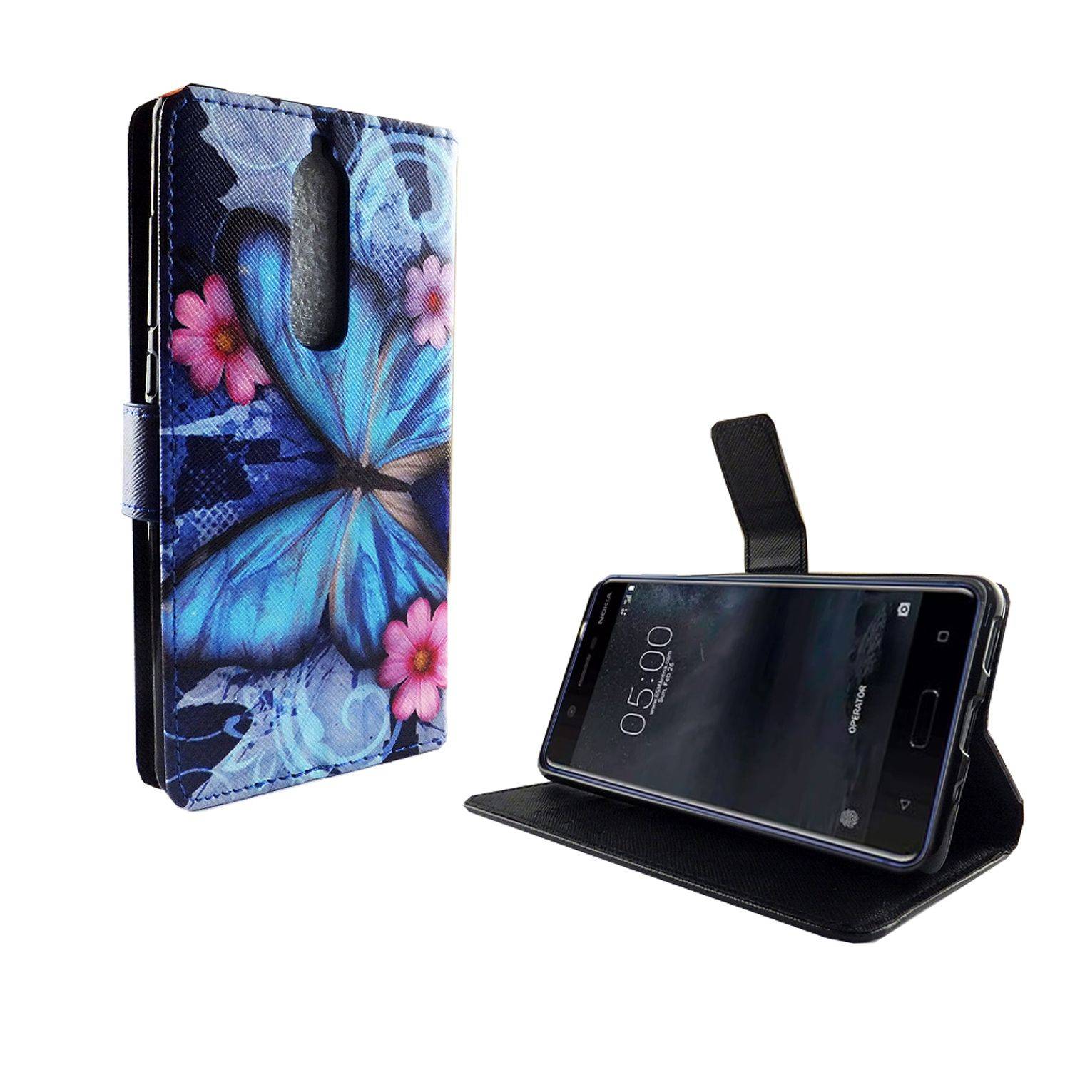 Nokia 5.1 Handyhülle Bookcover Blau