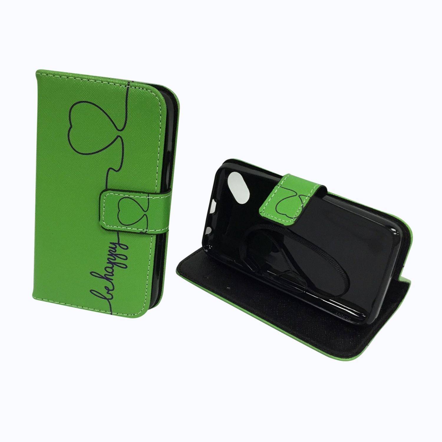 Wiko Sunny Handyhülle Bookcover Grün