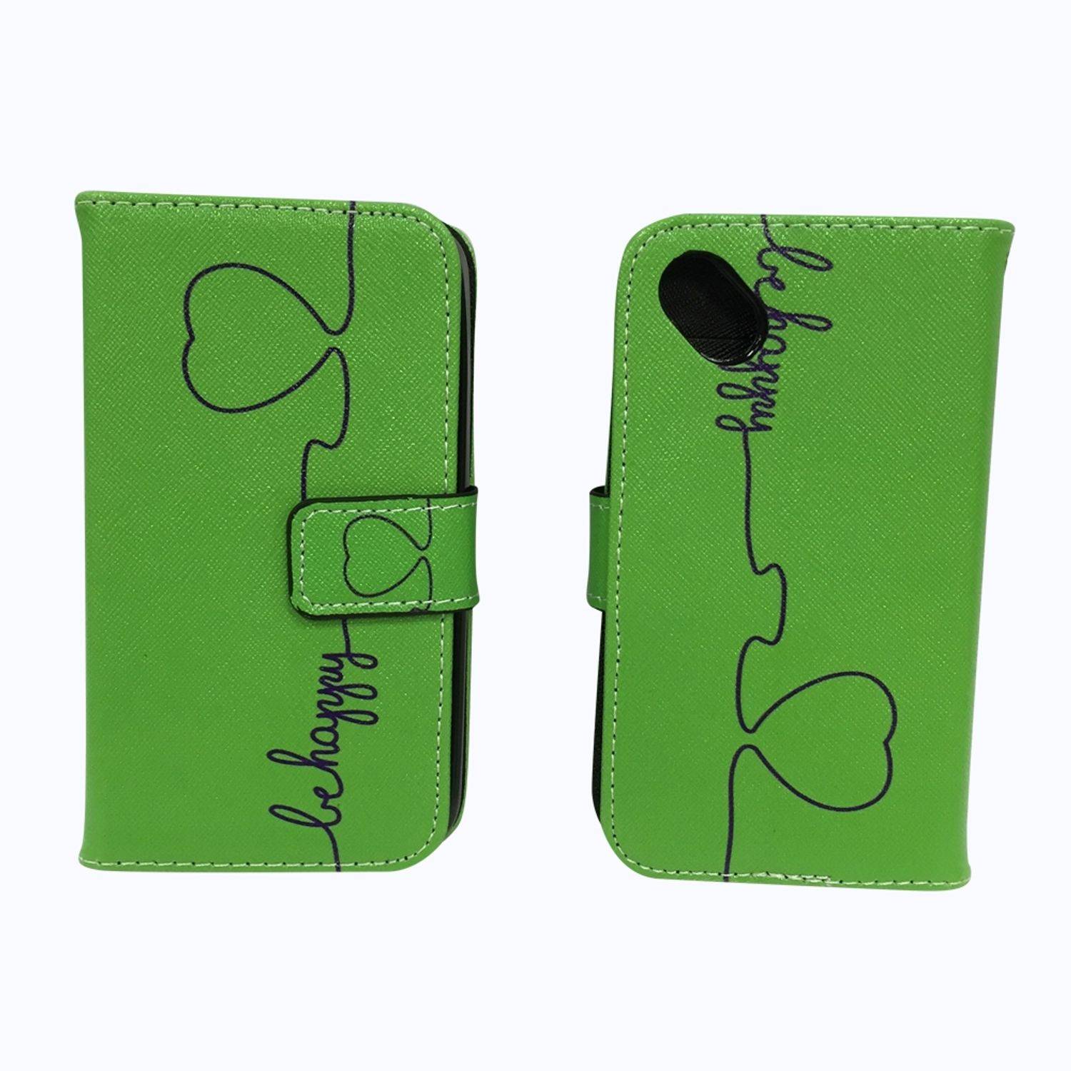 Wiko Sunny Handyhülle Bookcover Grün