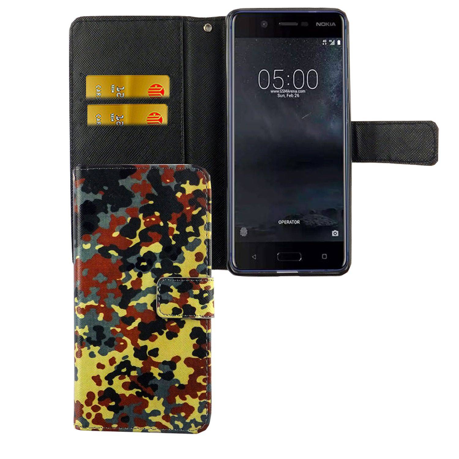 Nokia 5.1 Handyhülle Bookcover Mehrfarbig