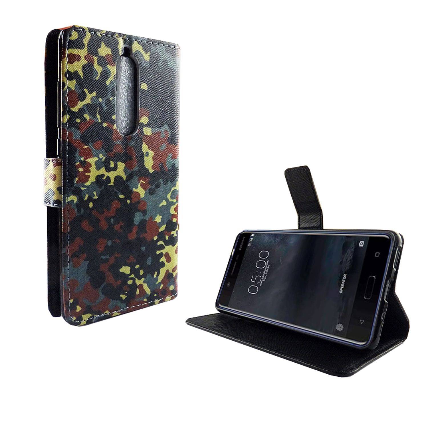 Nokia 5.1 Handyhülle Bookcover Mehrfarbig