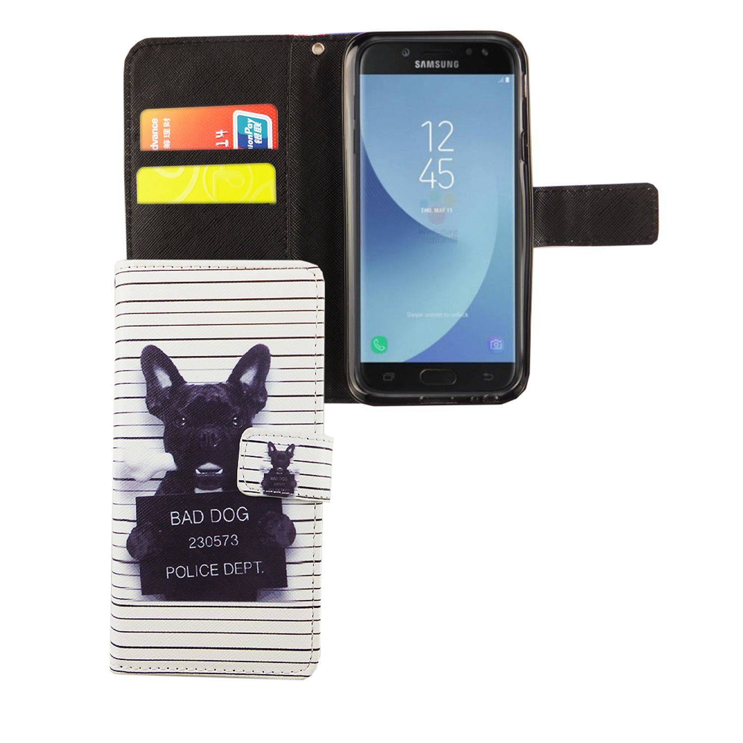 Samsung Galaxy J3 (2017) Handyhülle Bookcover Weiß