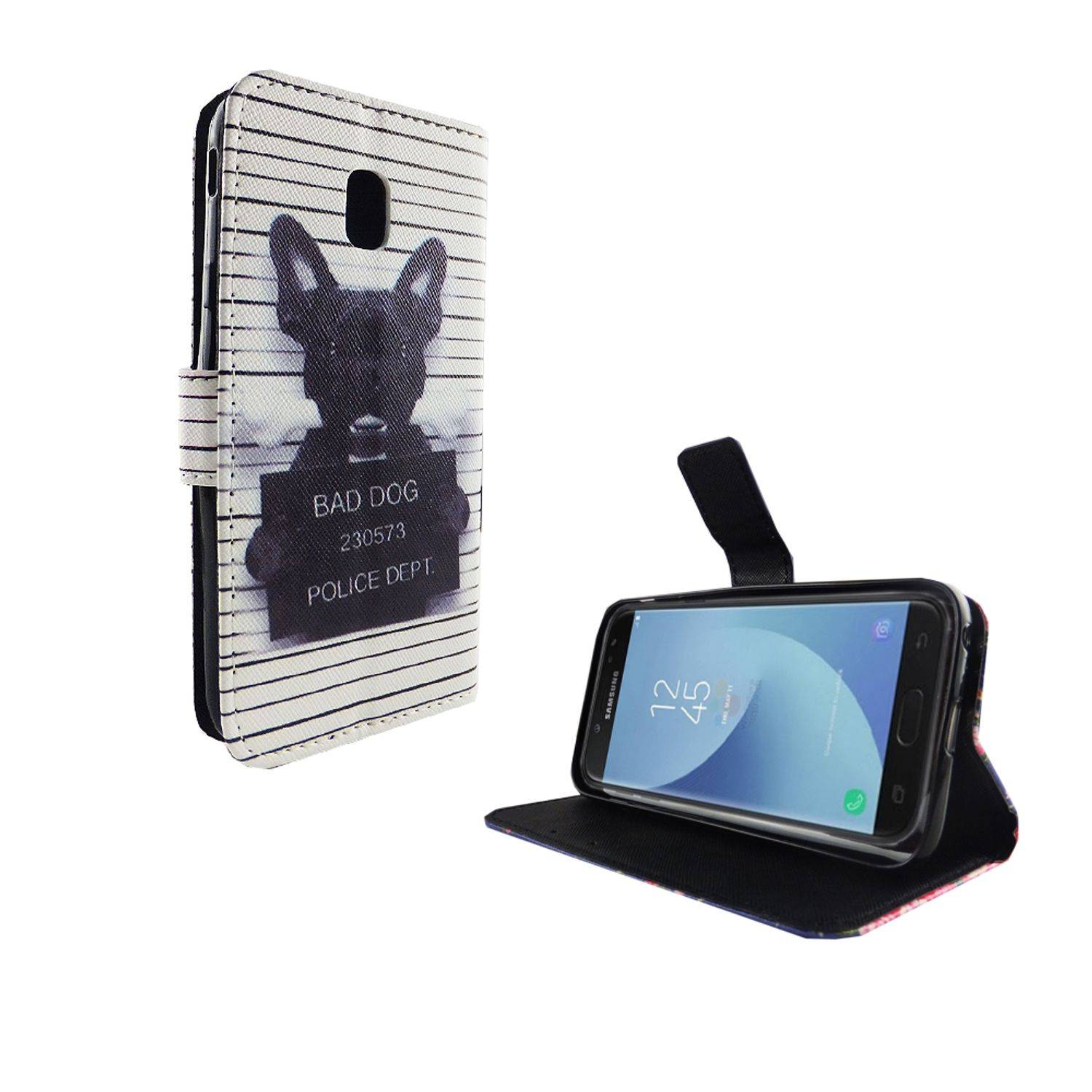 Samsung Galaxy J3 (2017) Handyhülle Bookcover Weiß