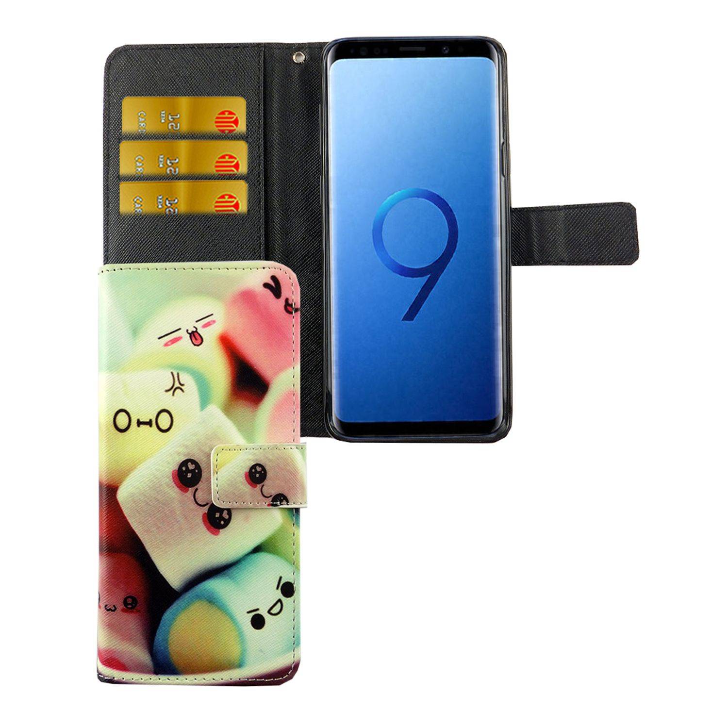 Samsung Galaxy S9 Plus Handyhülle Bookcover Mehrfarbig