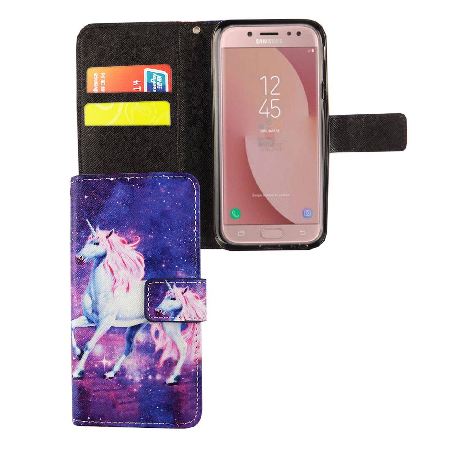 Samsung Galaxy J5 (2017) Handyhülle Bookcover Rosa