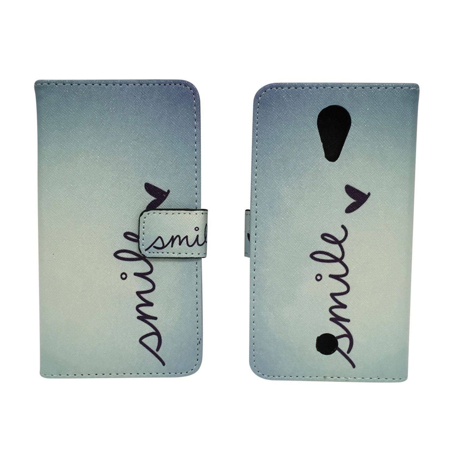 Wiko U Feel Handyhülle Bookcover Blau