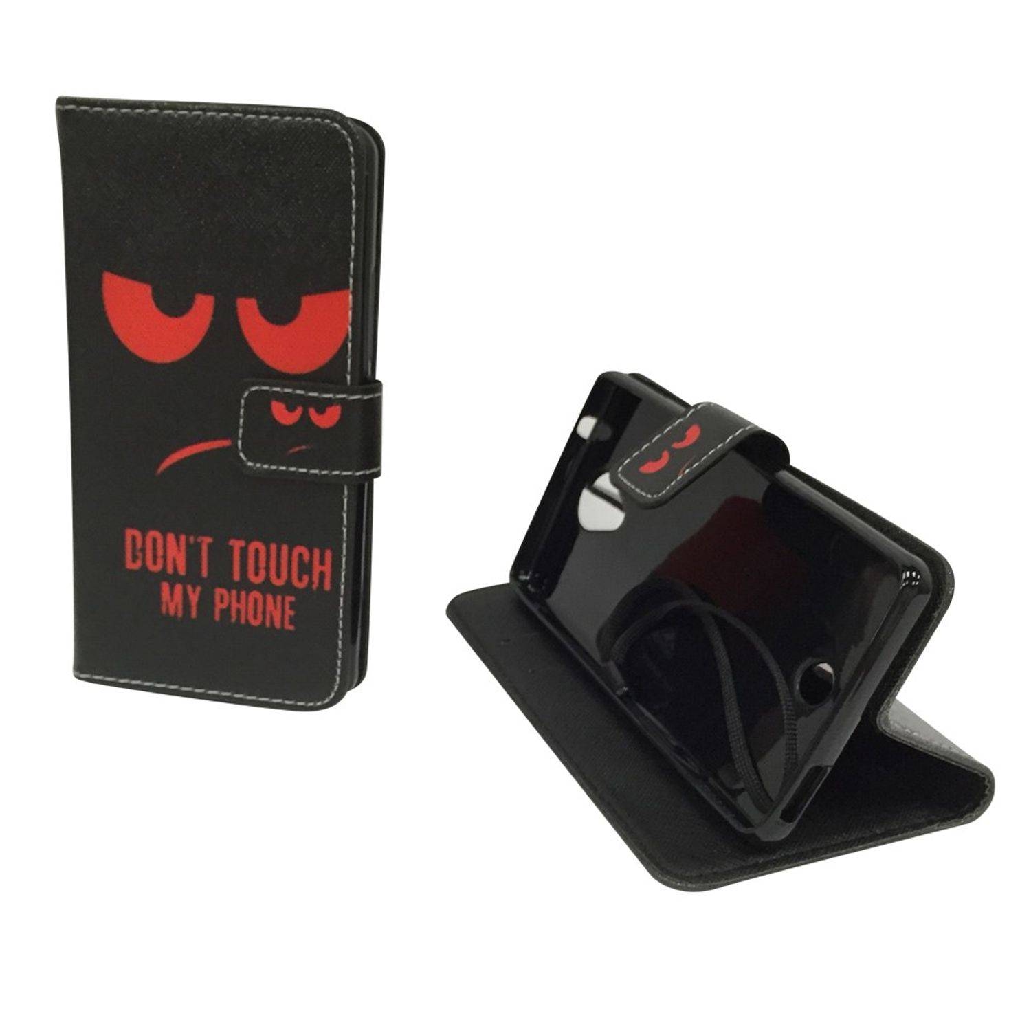 Wiko U Feel Handyhülle Bookcover Schwarz