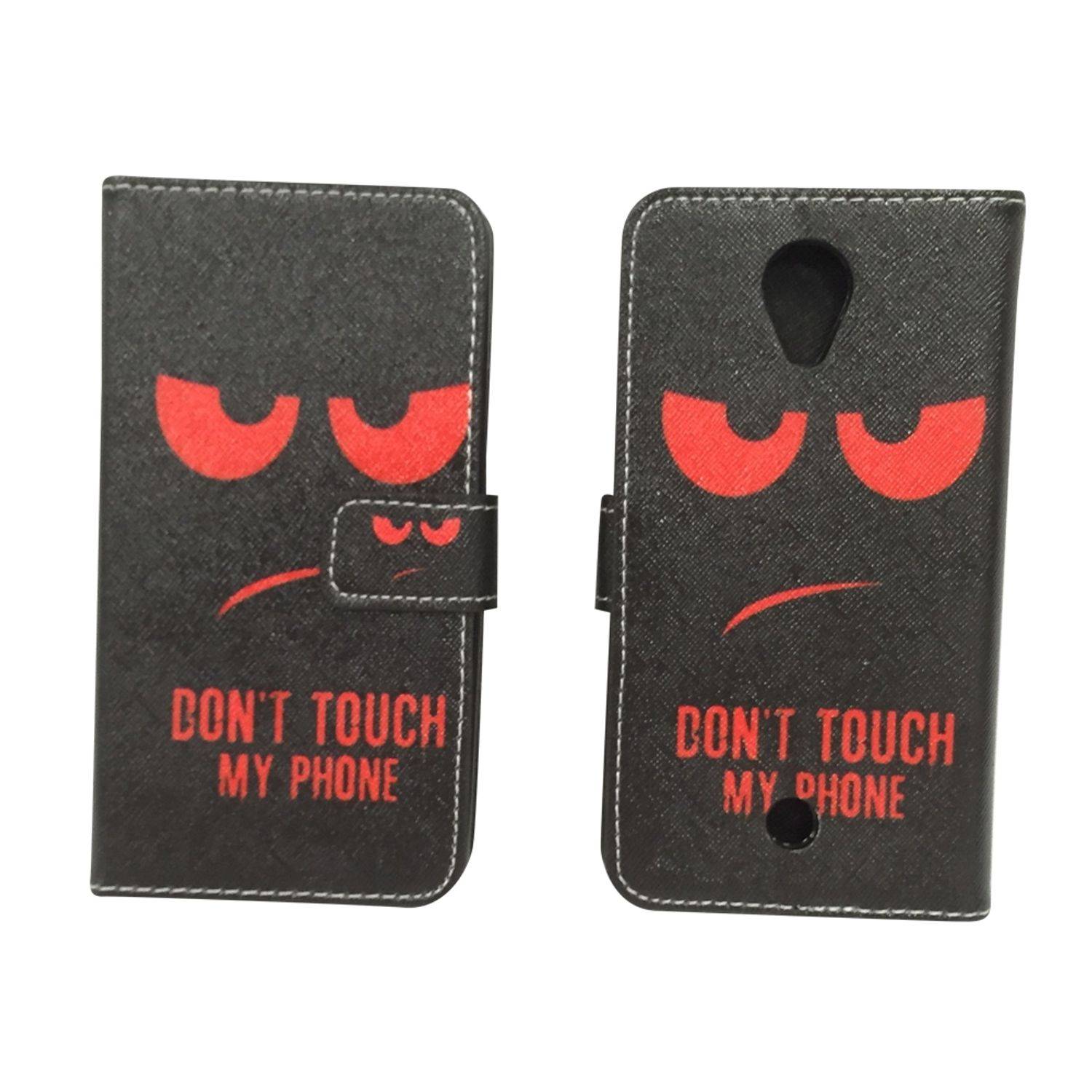 Wiko U Feel Handyhülle Bookcover Schwarz