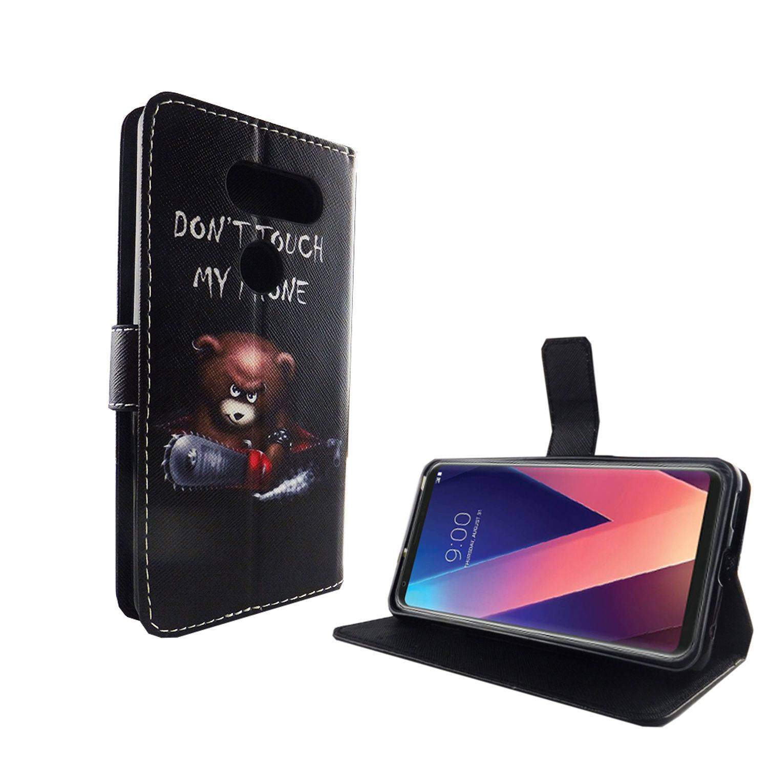 LG V30 Handyhülle Bookcover Schwarz