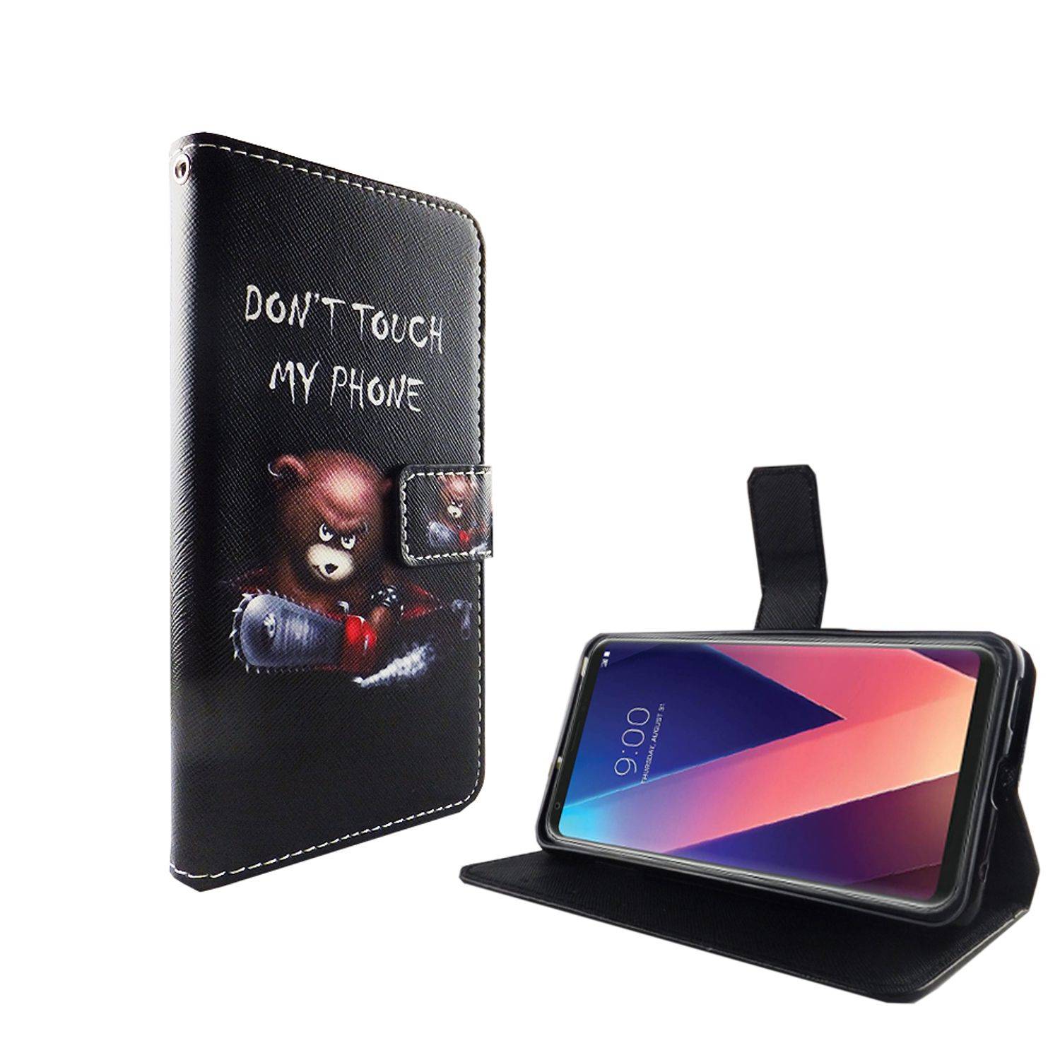 LG V30 Handyhülle Bookcover Schwarz